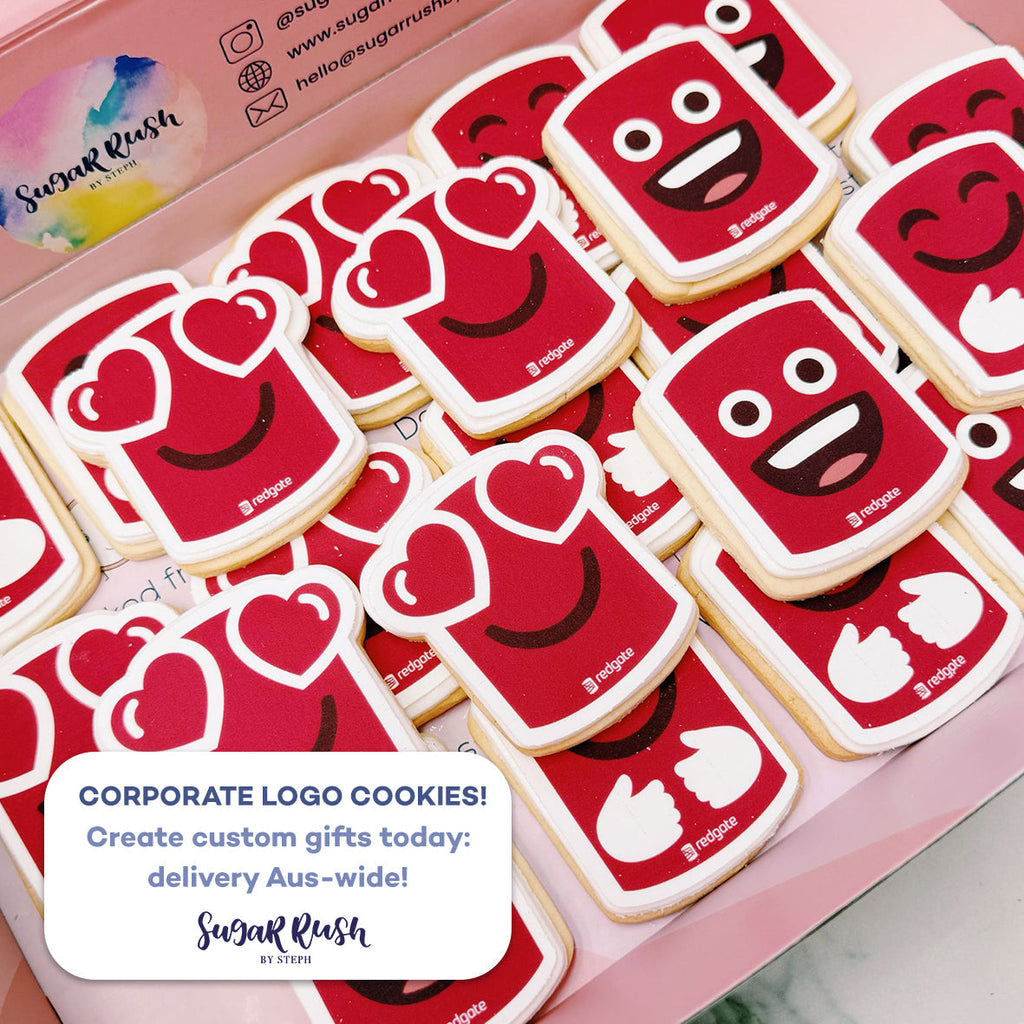Customise Gifts with Branded Corporate Logo Cookies - Australia-wide Delivery!