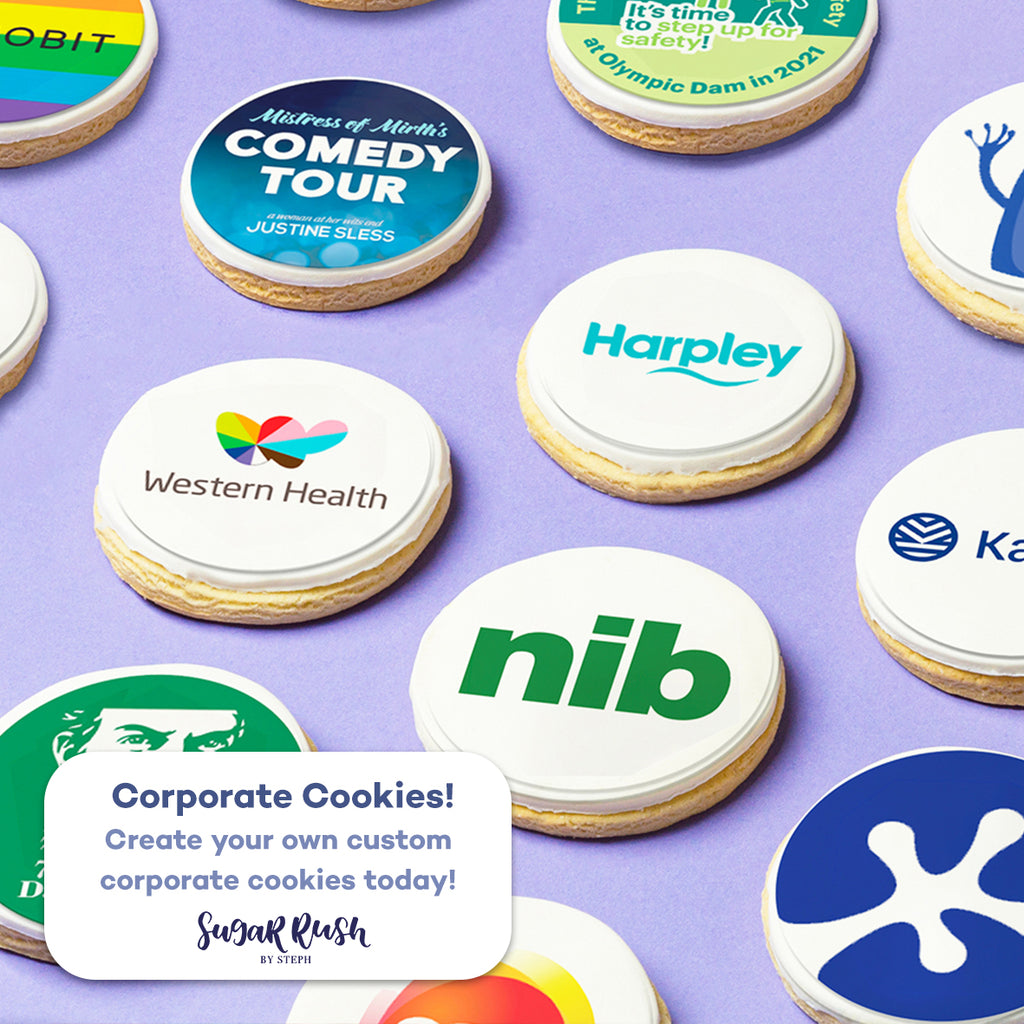 Corporate Gifting with Sugar Rush by Steph's Customisable Cookies Australia-wide!