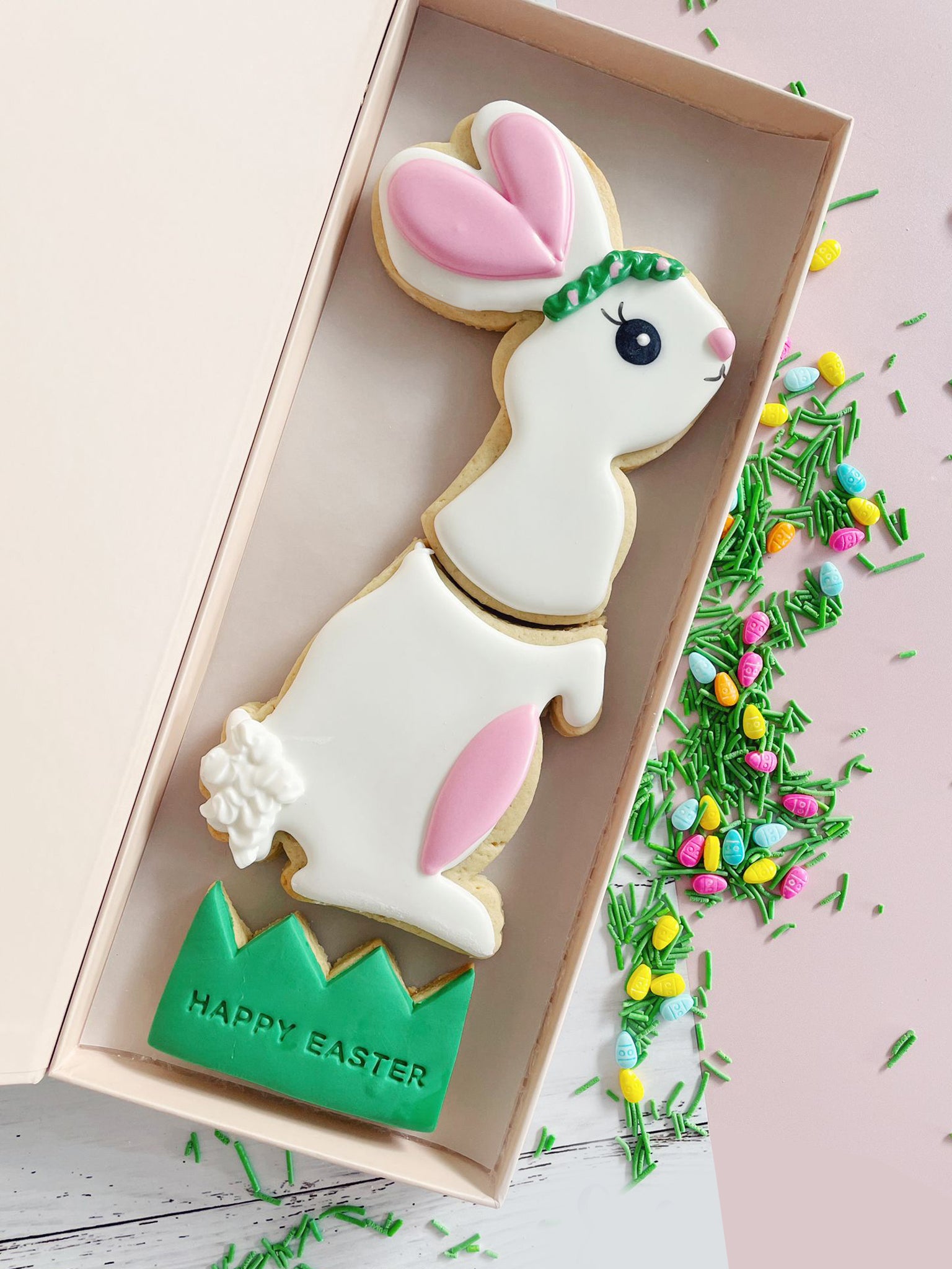 Cute Large Easter Rabbit Bunny Cookie for Easter Holidays - Sugar Rush by Steph