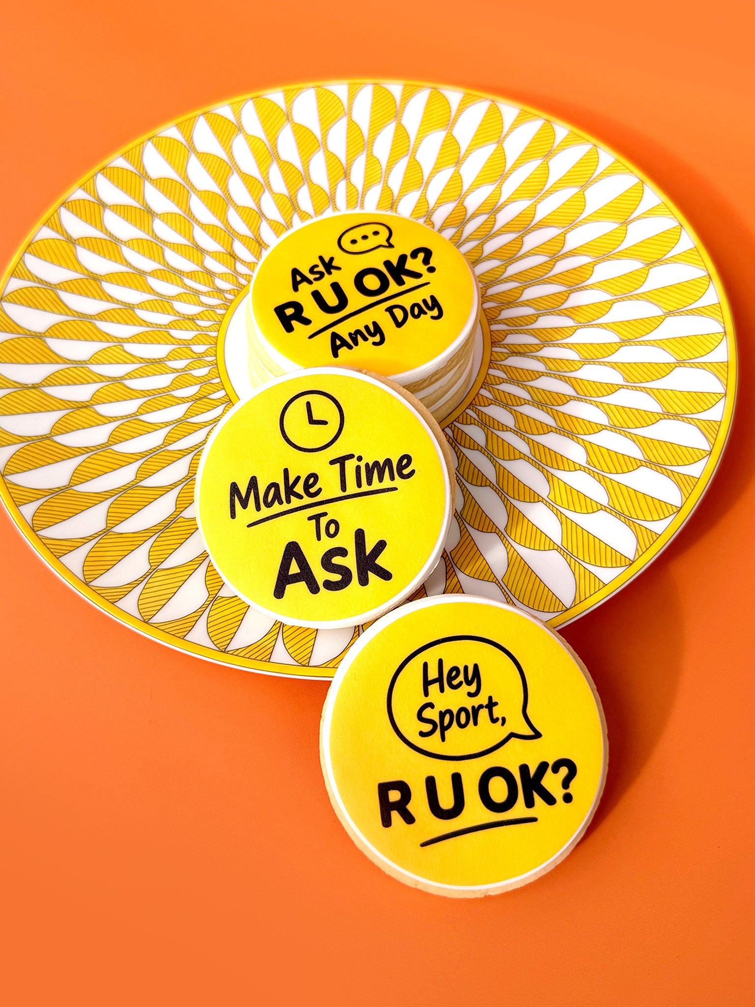 Ask R U OK? Any Day! - Edible Images | R U OK? Day 2026 Personalised Cookies