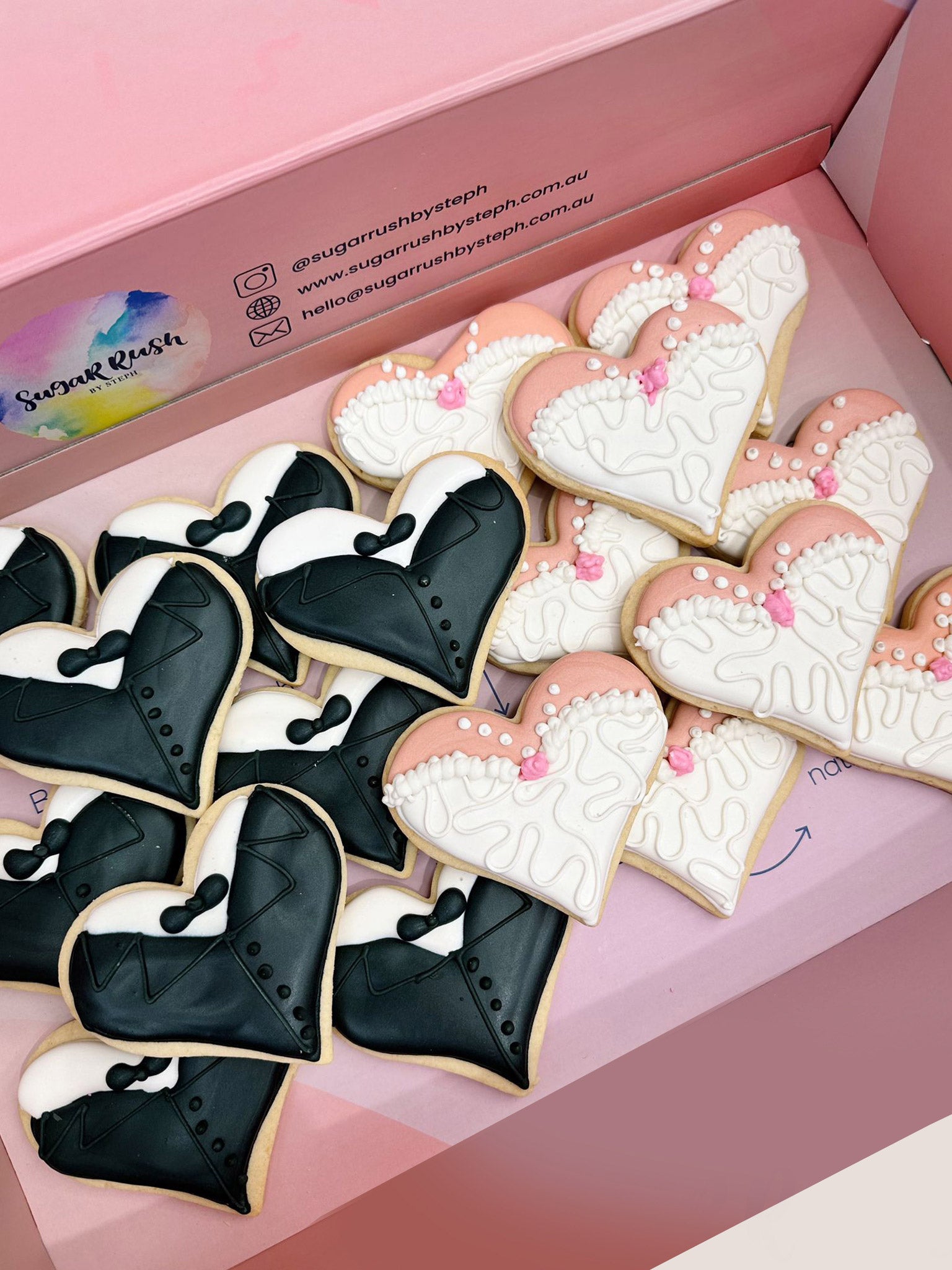 Wedding Favours | Custom Bride and Groom Wedding Event Cookies  - Sugar Rush by Steph