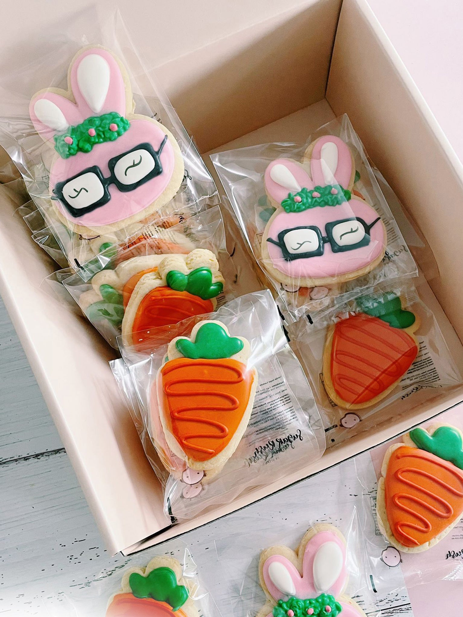 Carrots For Your Eyesight Easter Bunny Cookies - Sugar Rush by Steph