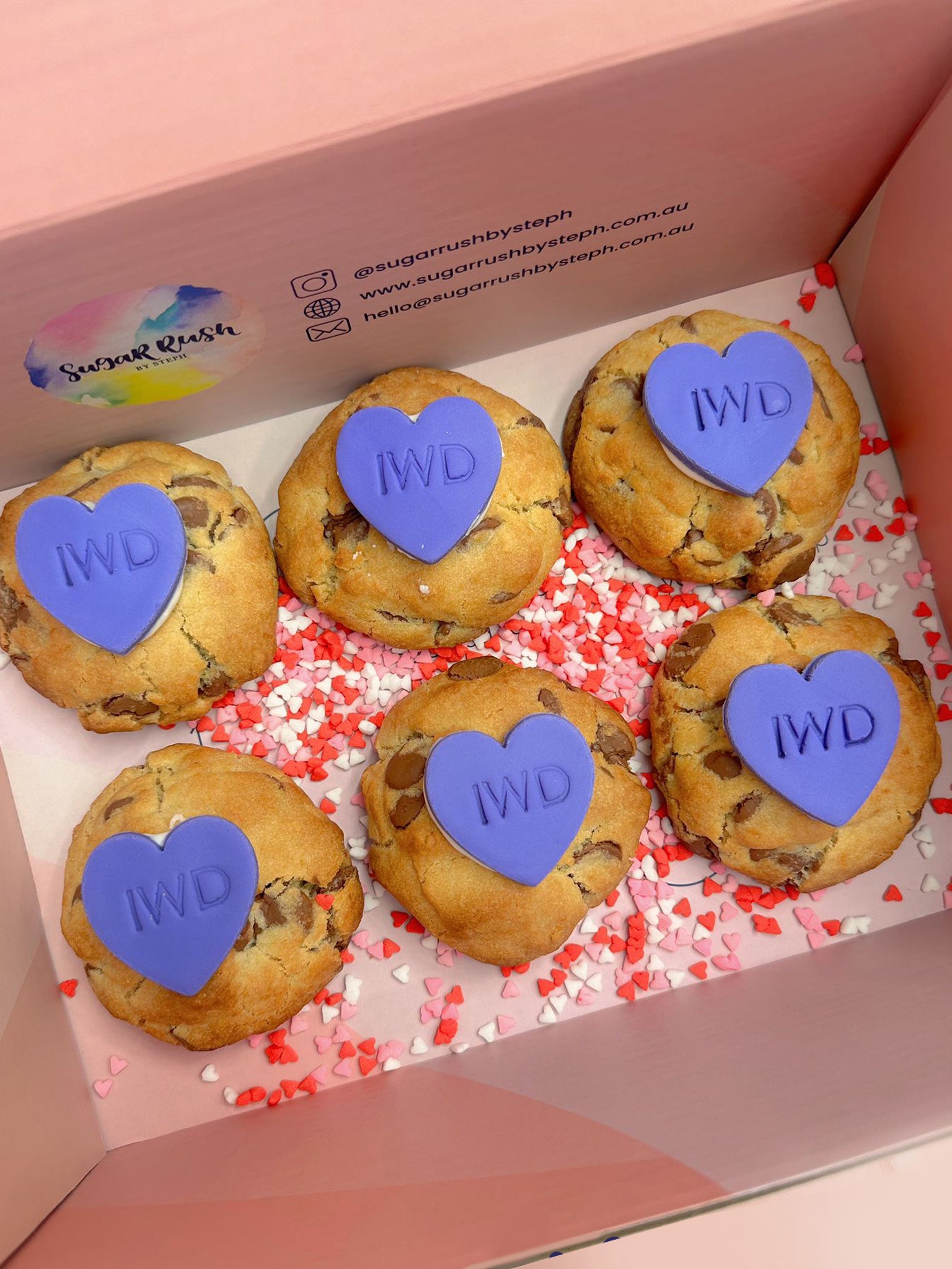 Choc Chip Cookies For International Women's Day | IWD Event Gift Cookies - Cookie Delivery Melbourne Australia