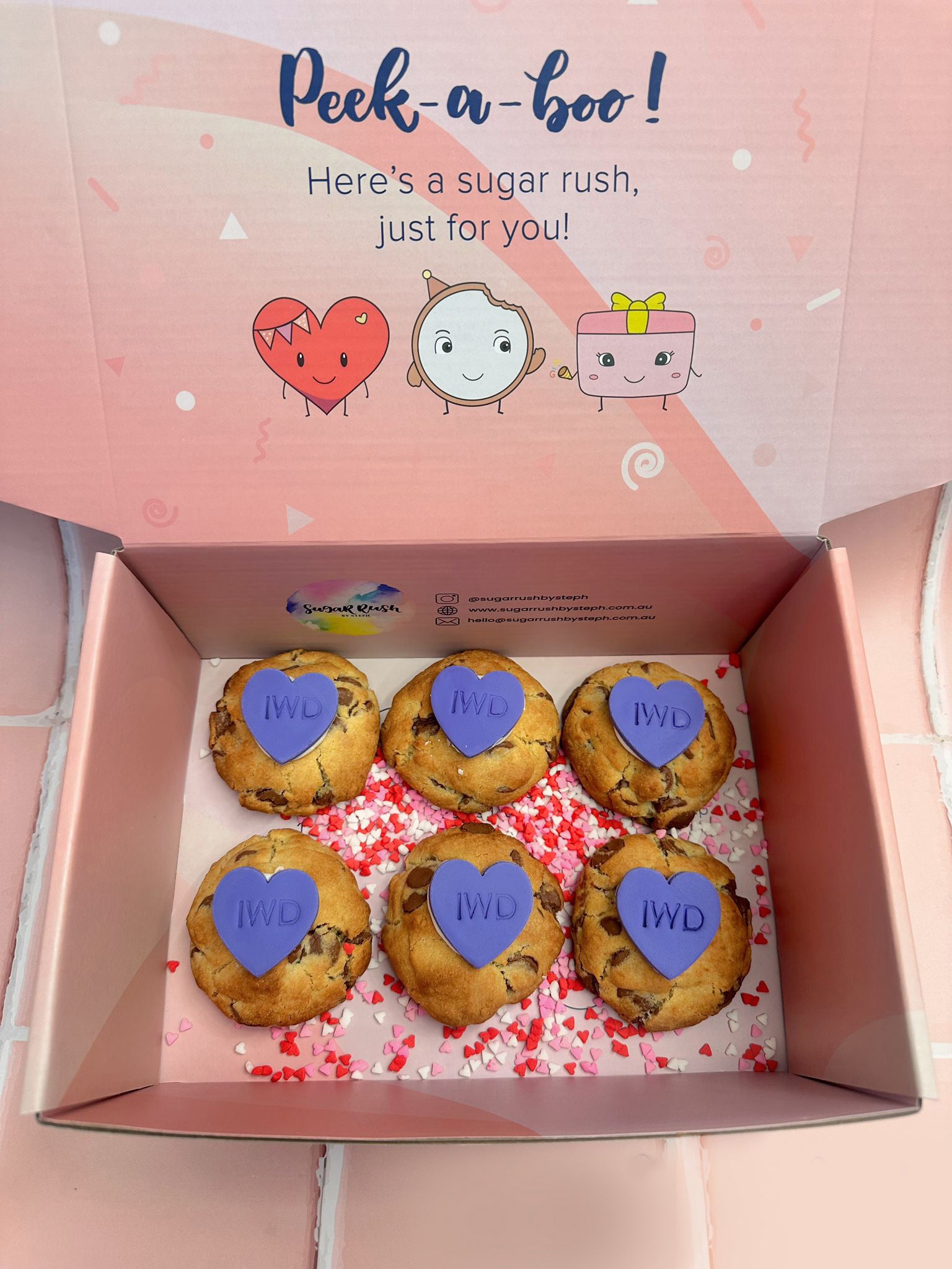 Choc Chip Cookies For International Women's Day | IWD Event Gift Cookies - Cookie Delivery Melbourne Australia