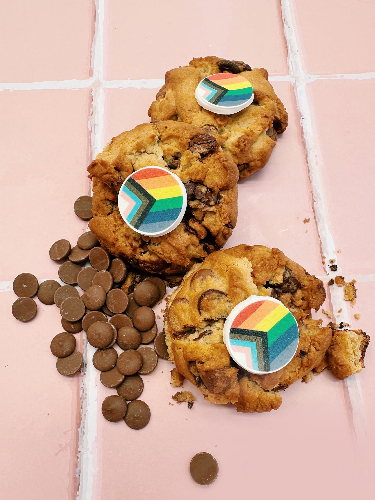 LGBTQ Cookies | Chunky Choc Chip Cookies For Pride Events - Sugar Rush by Steph Cookies Australia