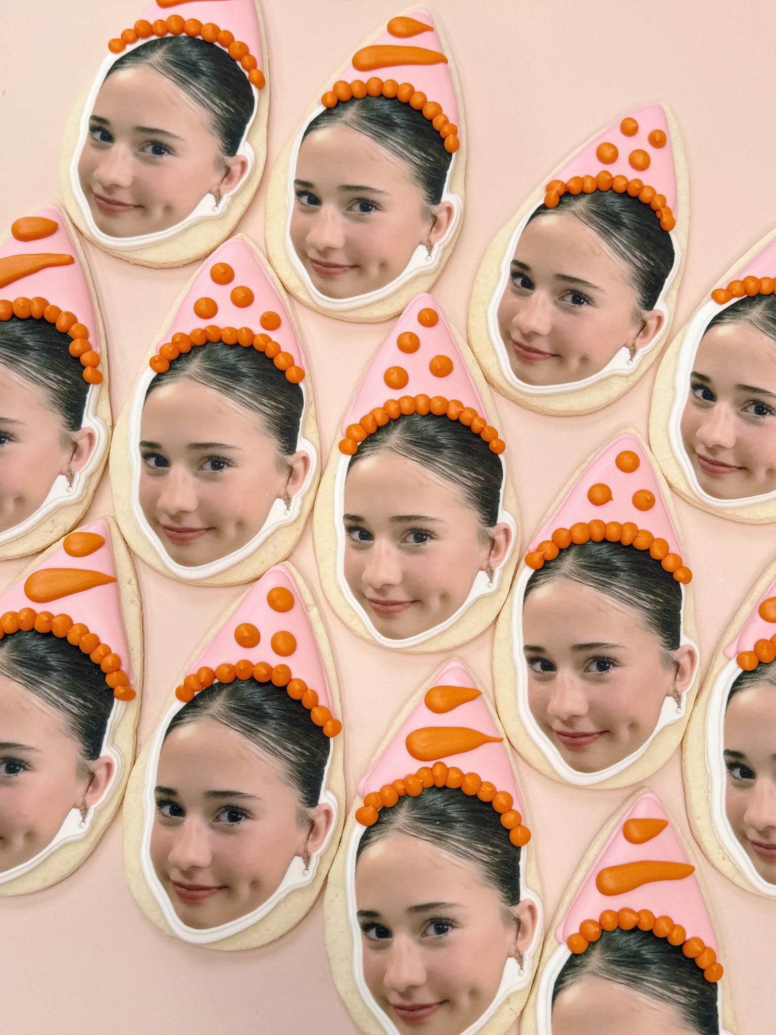 Personalised Birthday Hat Face Cookies | Buy Custom Cookies With Faces