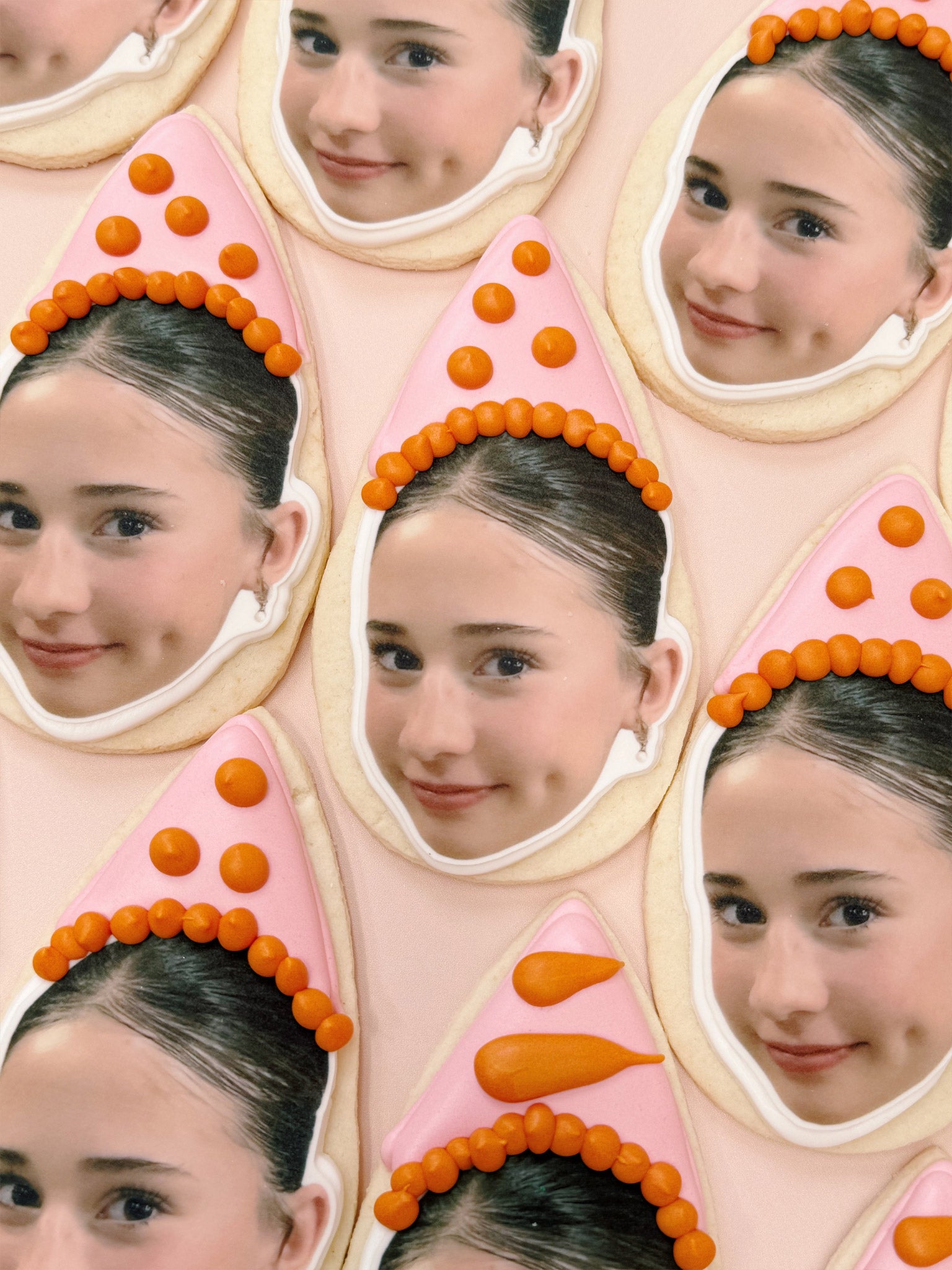 Personalised Birthday Hat Face Cookies | Buy Custom Cookies With Faces - Sugar Rush by Steph Custom Cookies Near Me Australia Delivery