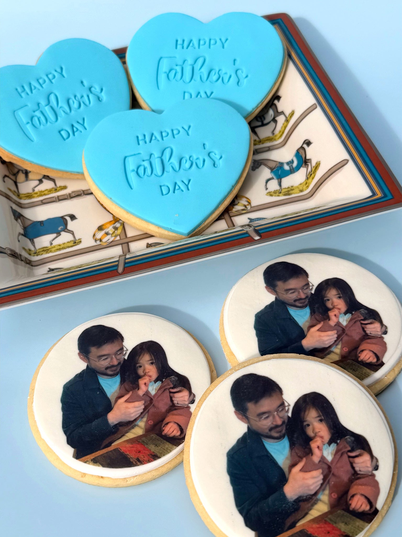 Custom Happy Father's Day Cookie Box | Best Photo Cookies for Dad 2026 - Sugar Rush by Steph Custom Cookie Gift Boxes Australia-wide