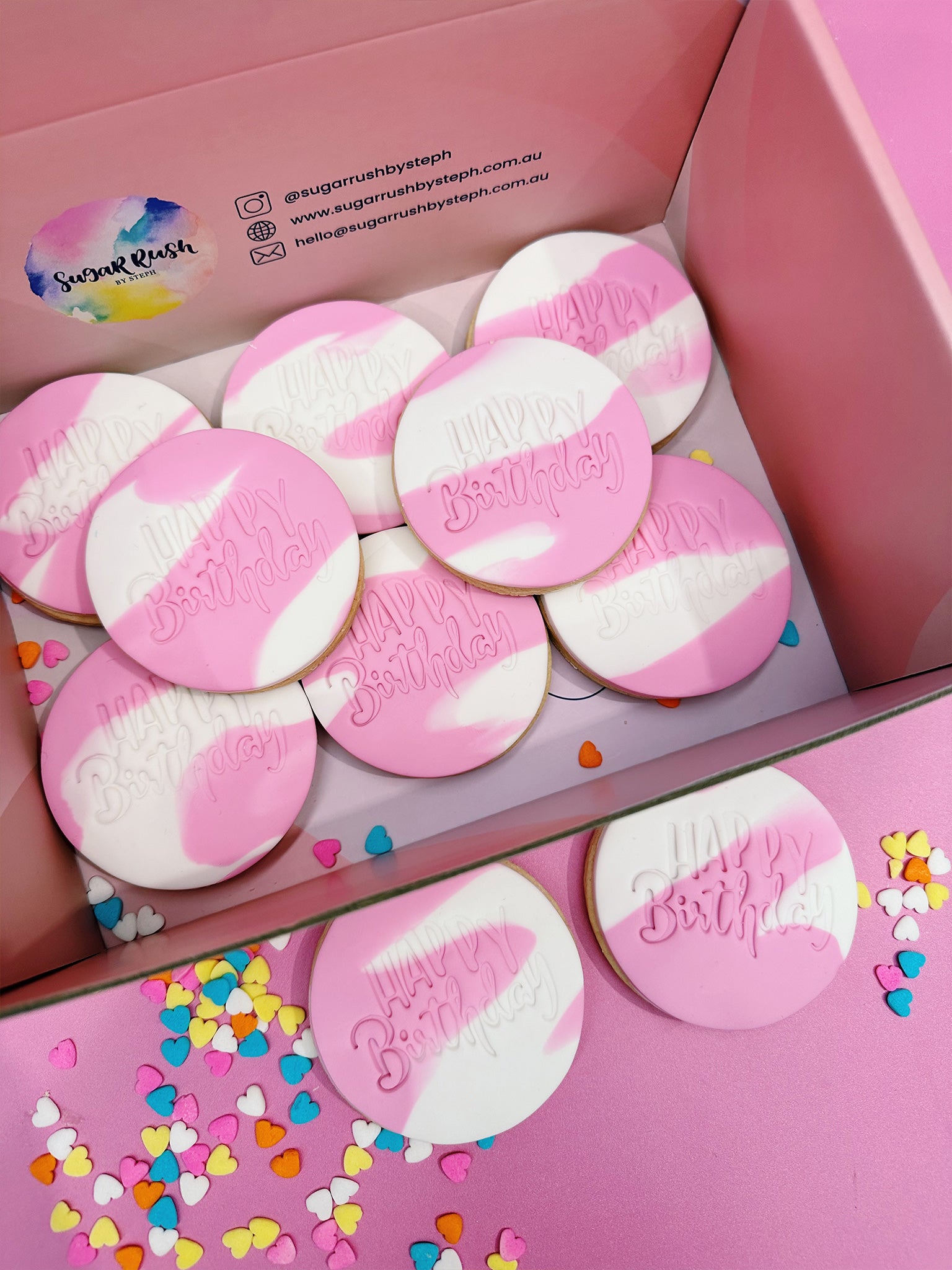 Happy Birthday! | Colourful Personalised Birthday Sugar Cookies - Sugar Rush by Steph