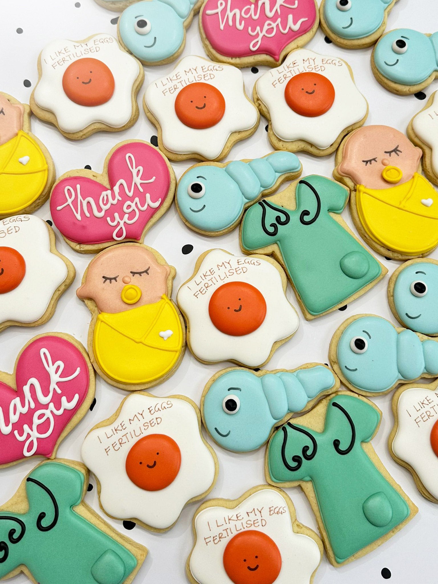 Thank You IVF Cookies | Pregnancy Doctor Appreciation Baby Cookies - Sugar Rush by Steph Custom Royal Icing Cookie Box Delivery Melbourne Australia