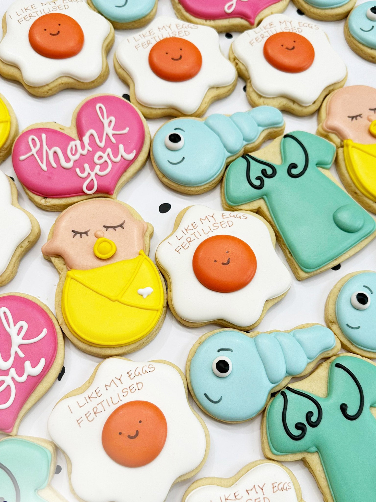 Thank You IVF Cookies | Pregnancy Doctor Appreciation Baby Cookies - Sugar Rush by Steph Custom Royal Icing Cookie Box Delivery Melbourne Australia