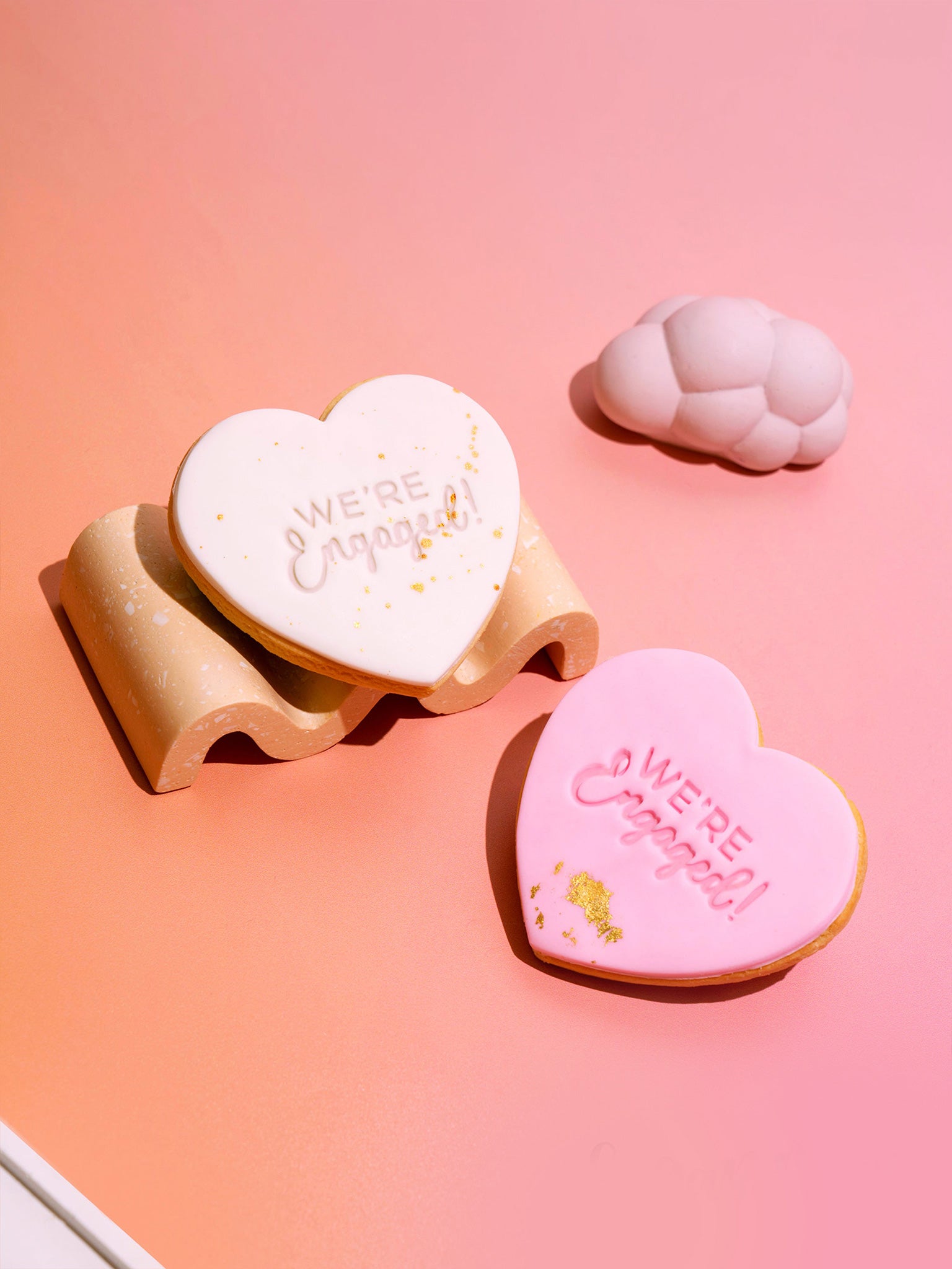 We're Engaged! Cookies | Best Marriage Engagement Announcement Gift Idea - Sugar Rush by Steph Wedding Custom Cookie Box Online Delivery