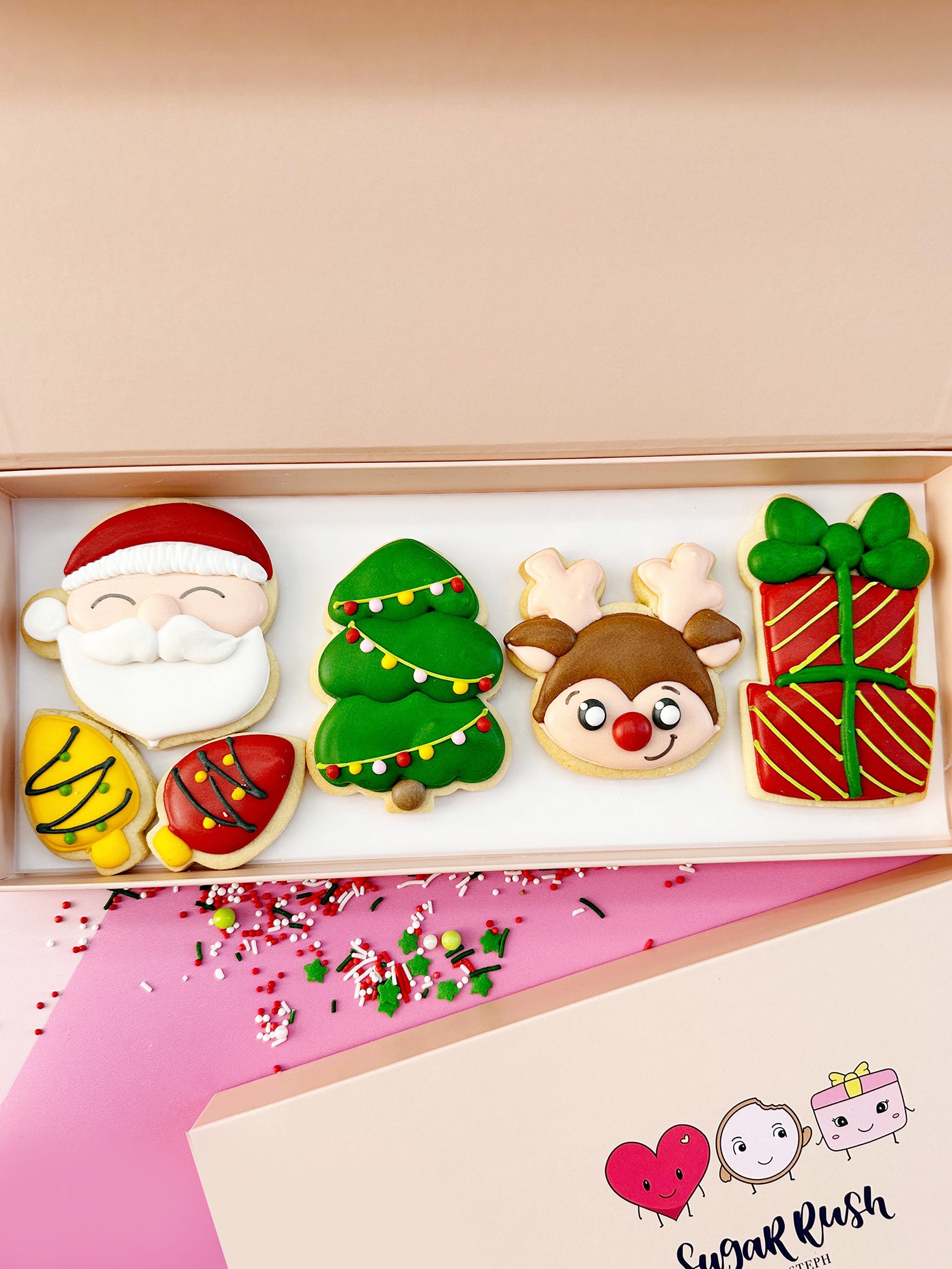 Christmas Cookie Box | Unique Xmas Desserts for Holiday Events - Sugar Rush by Steph