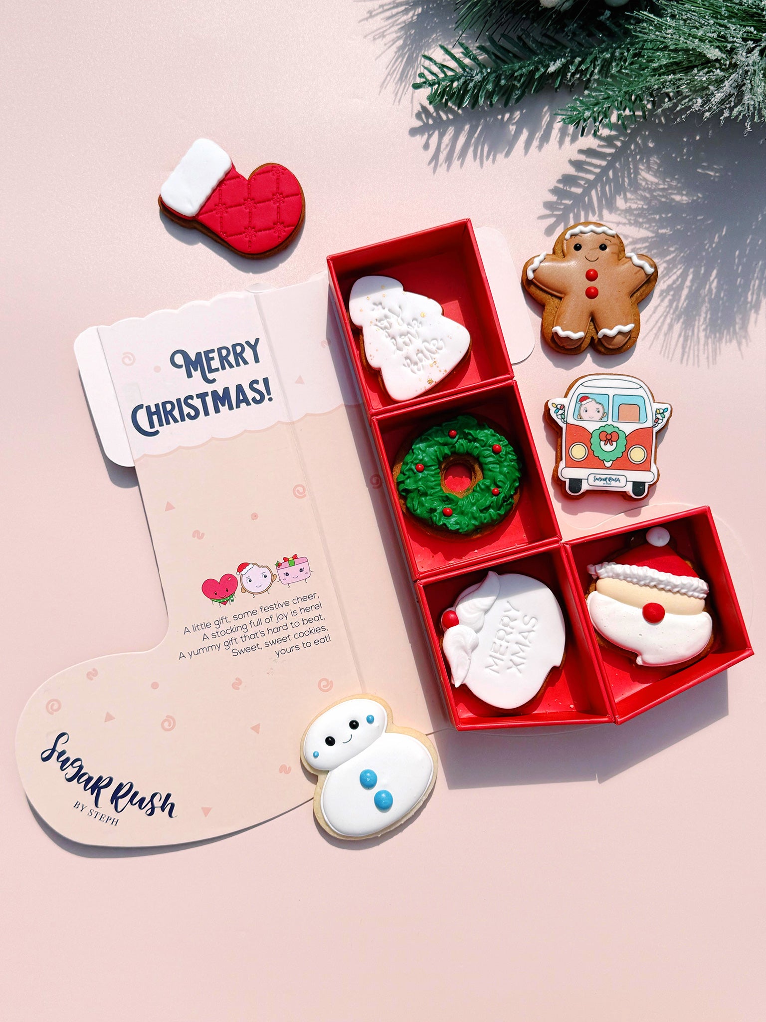Holiday Stocking Cookie Box | Cute Assorted Christmas Cookie Gifts Australia-wide