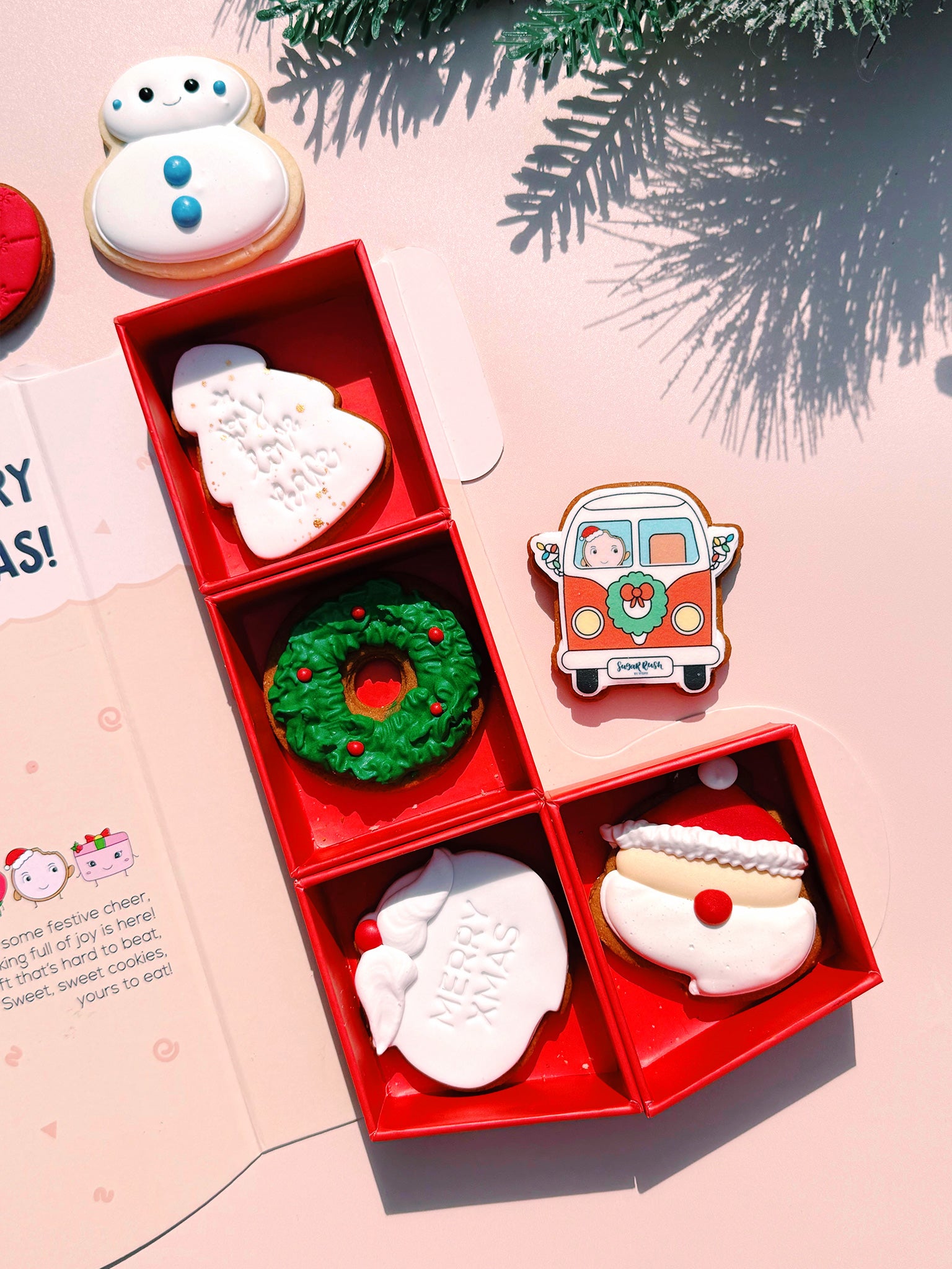 Holiday Stocking Cookie Box | Cute Assorted Christmas Cookie Gifts Australia-wide - Sugar Rush by Steph Cookie Delivery Custom Gifts Australia