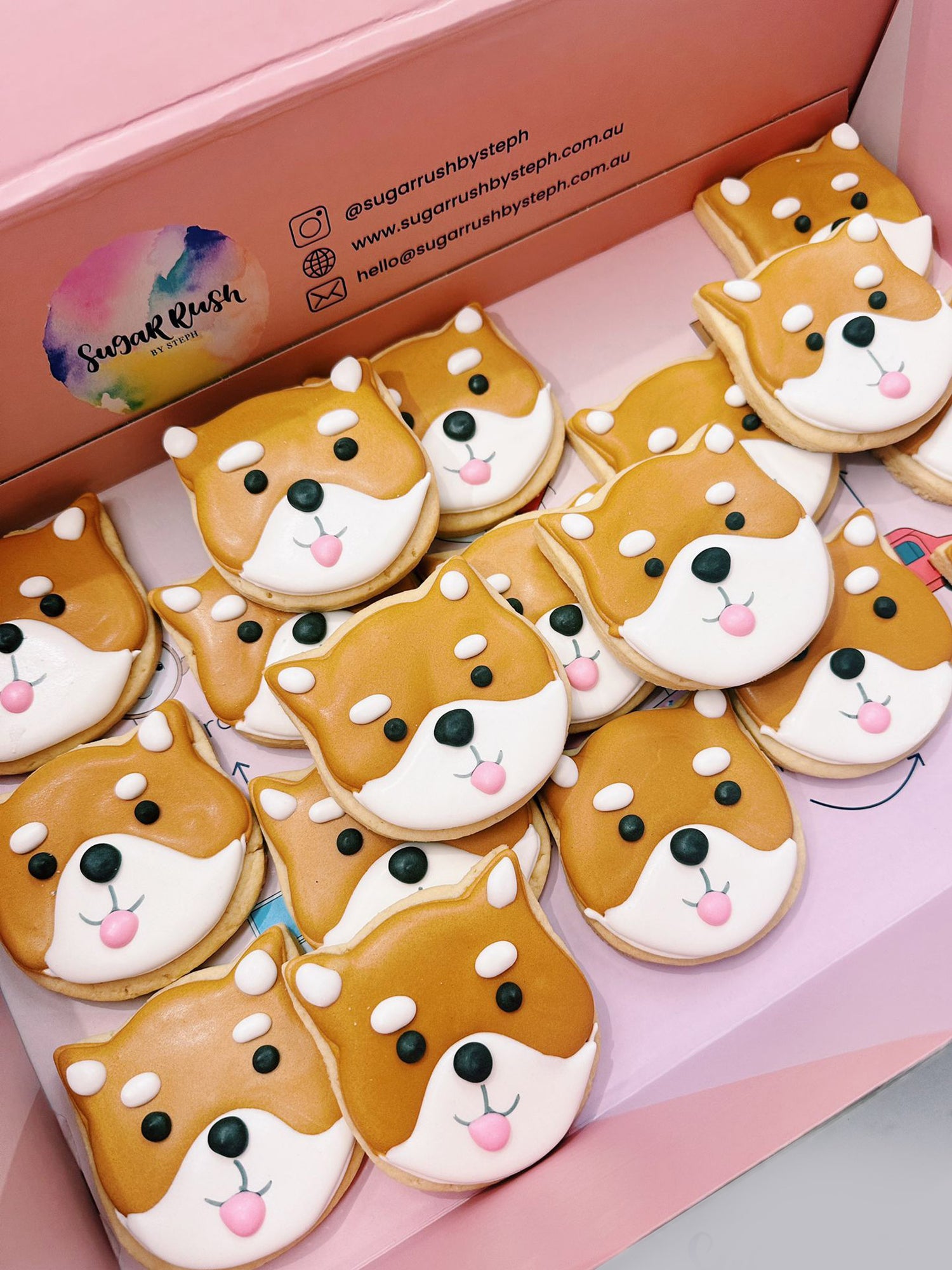 Shiba Inu Cookies | Buy Cute Royal Icing Dog Cartoon Cookies Online