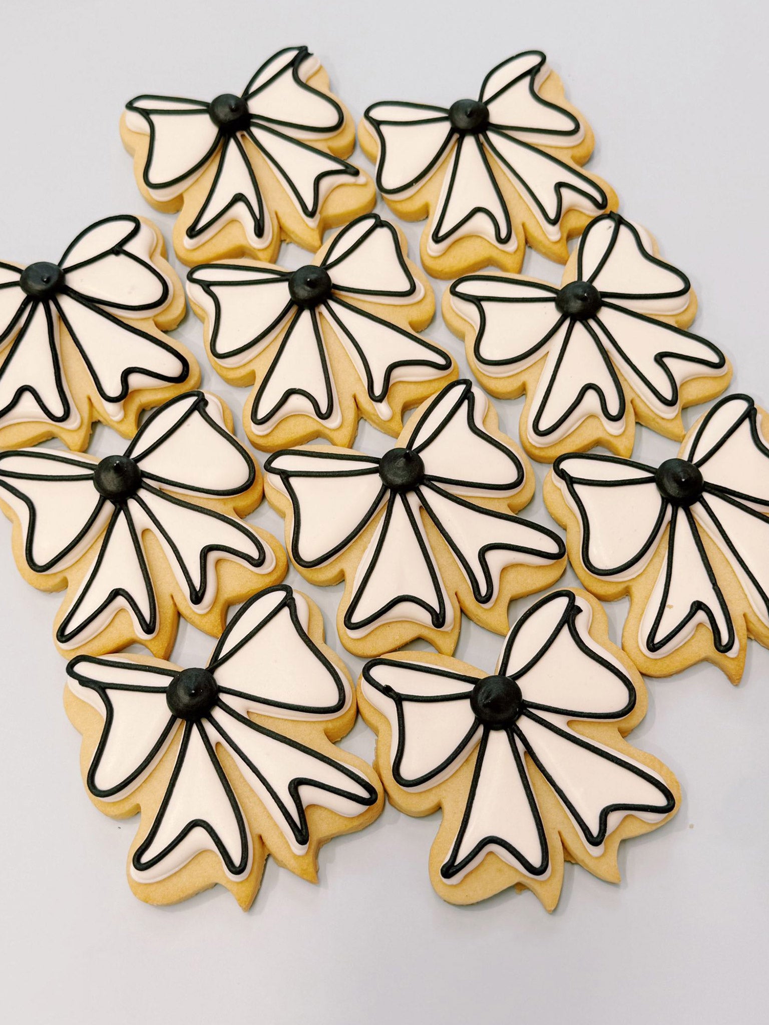 Flowy Ribbon Cookies | Personalised Royal Icing Bow Cookie Box - Sugar Rush by Steph Cookie Box Australia Delivery, Best Custom Cookies Near Me