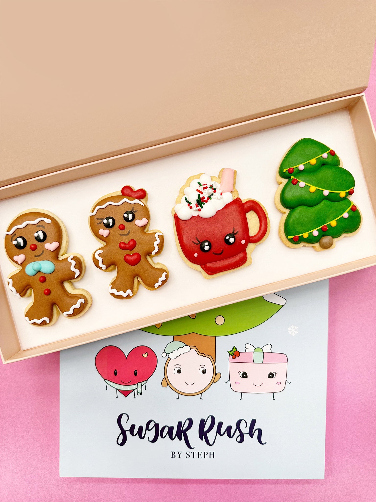 Gingerbread Couple Cookie Box | Holiday Dessert for Xmas Parties - Sugar Rush by Steph