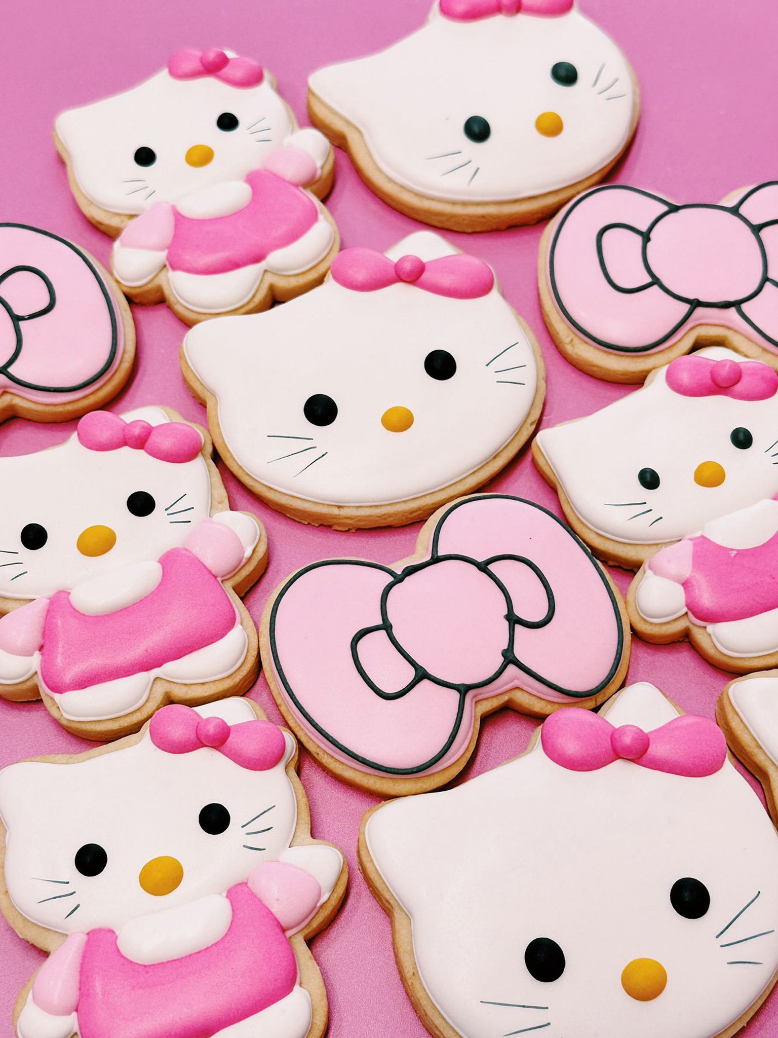 Hello Kitty Cookies | Cute Pink Character Royal Icing Cookie Box - Sugar Rush by Steph Cookie Box Delivery Australia