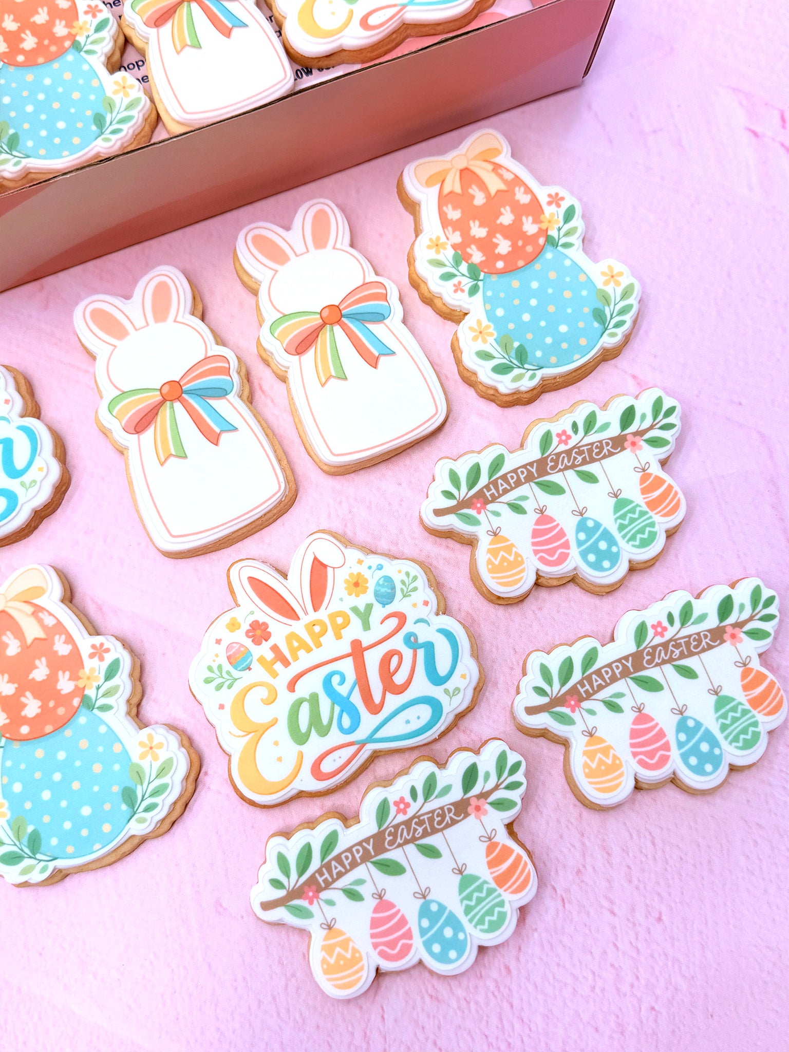 Sweet Pastels Easter Cookie Box | Personalised Easter Gifts For Good Friday
