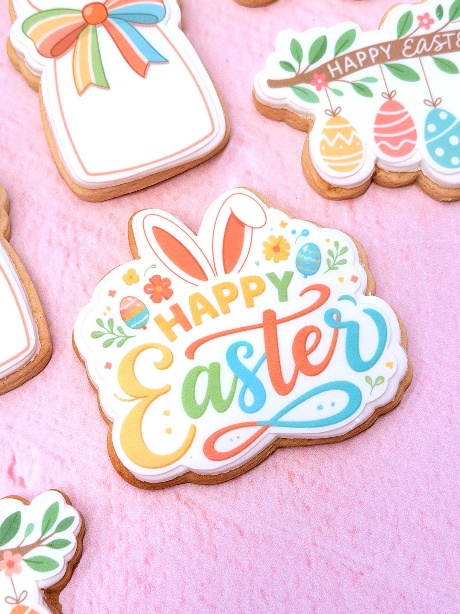 Sweet Pastels Easter Cookie Box | Personalised Easter Gifts For Good Friday - Sugar Rush by Steph Custom Cookies Near Me Melbourne