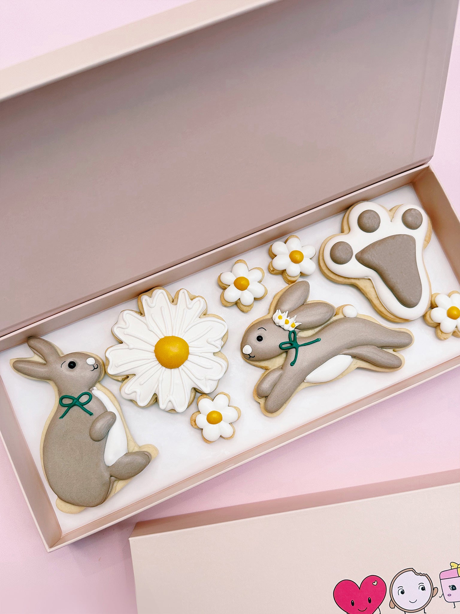 Bunny Bonanza | Royal Icing Flowers & Easter Rabbit Cookies - Order Cookies Online Australia, Melbourne with Sugar Rush by Steph
