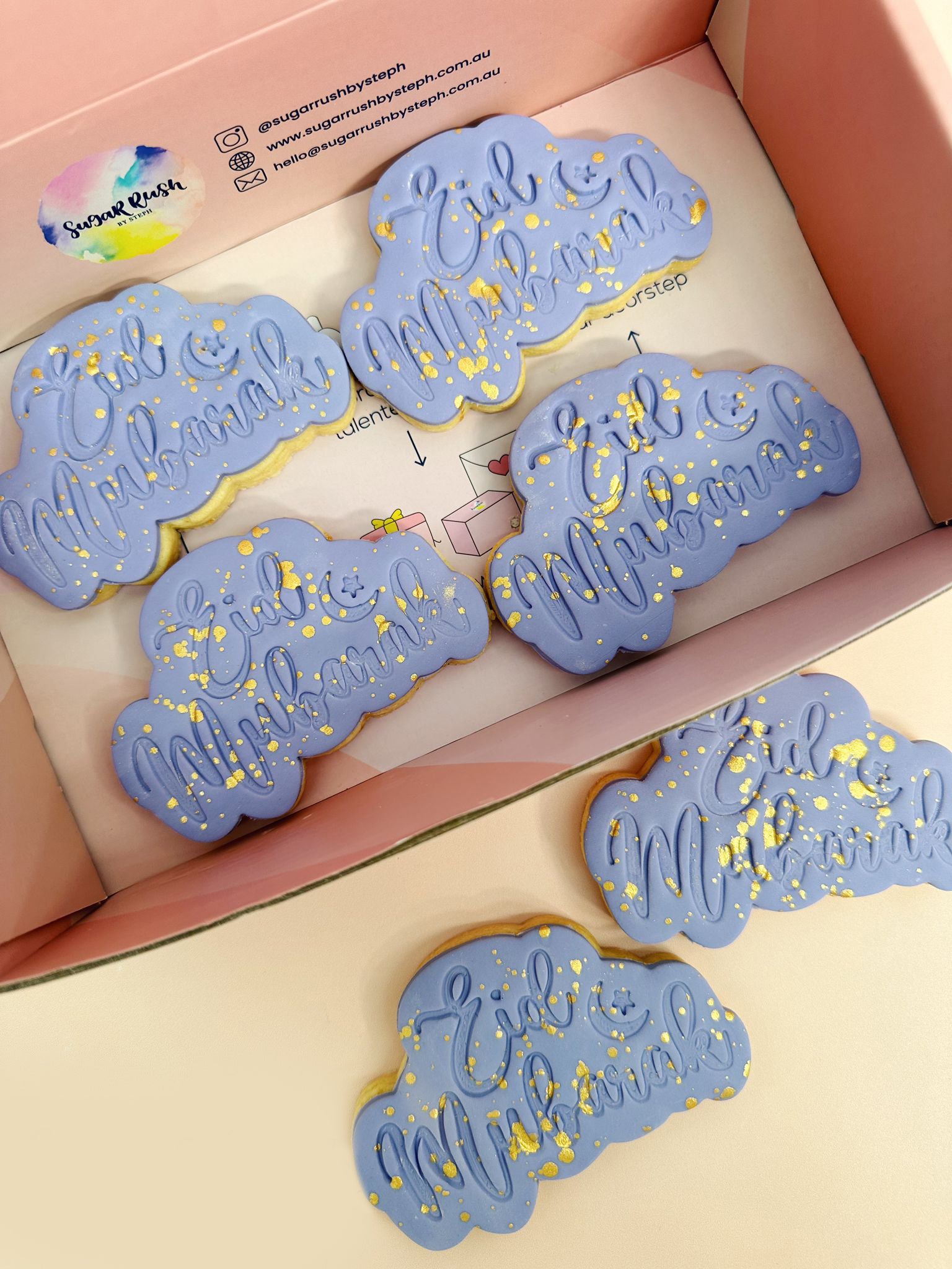 Happy Eid Mubarak Custom Traditional Ramadan Eid Cookies Cookies - Sugar Rush by Steph