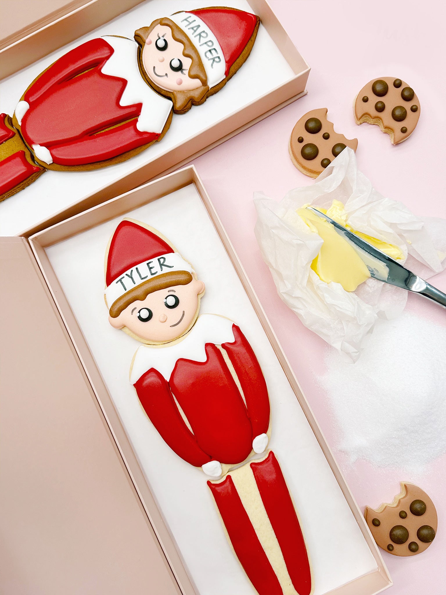 Festive Christmas Elf Cookies | Customisable Christmas Cookies for Family Fun - Sugar Rush by Steph
