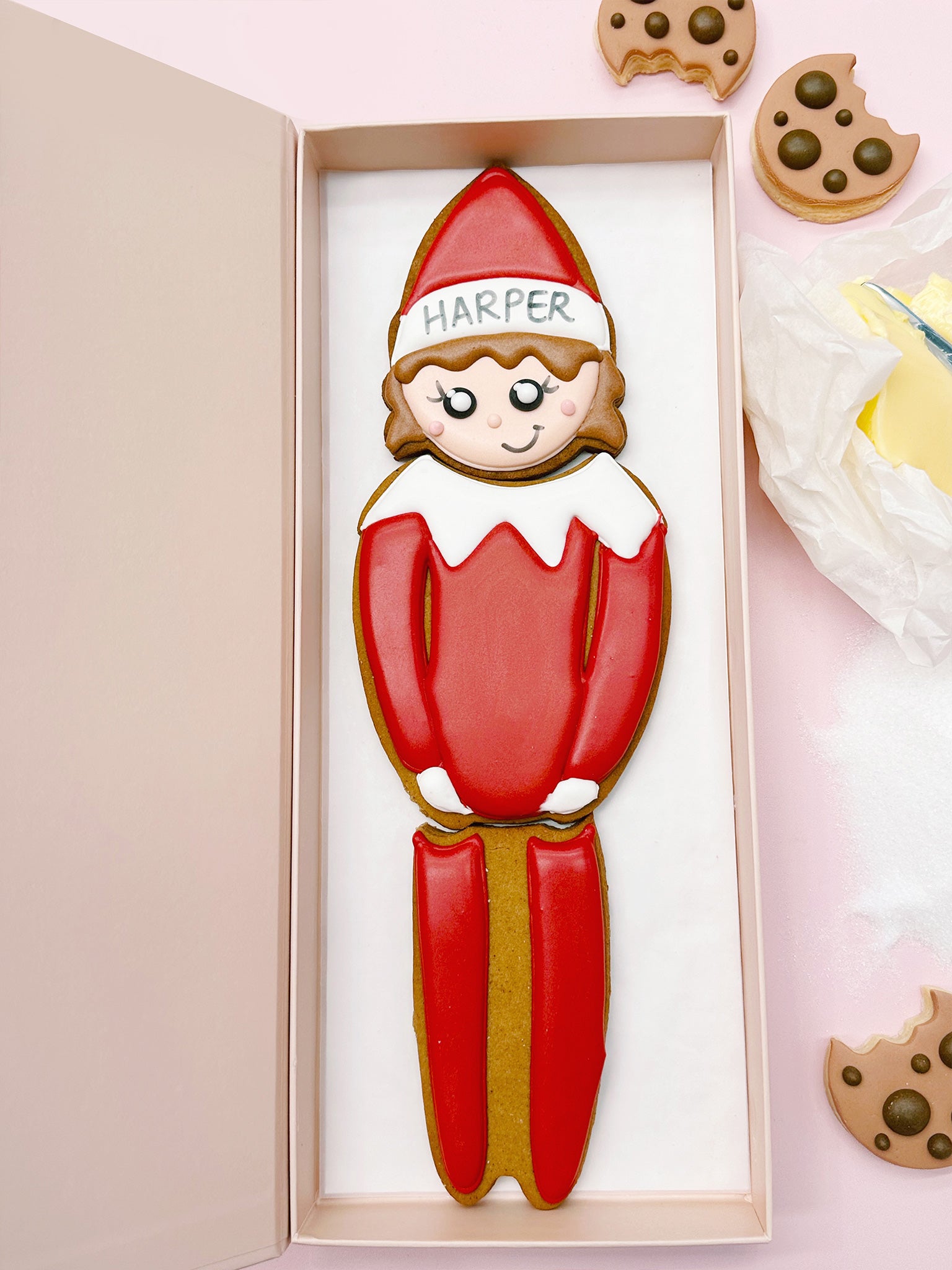 Festive Christmas Elf Cookies | Customisable Christmas Cookies for Family Fun - Sugar Rush by Steph