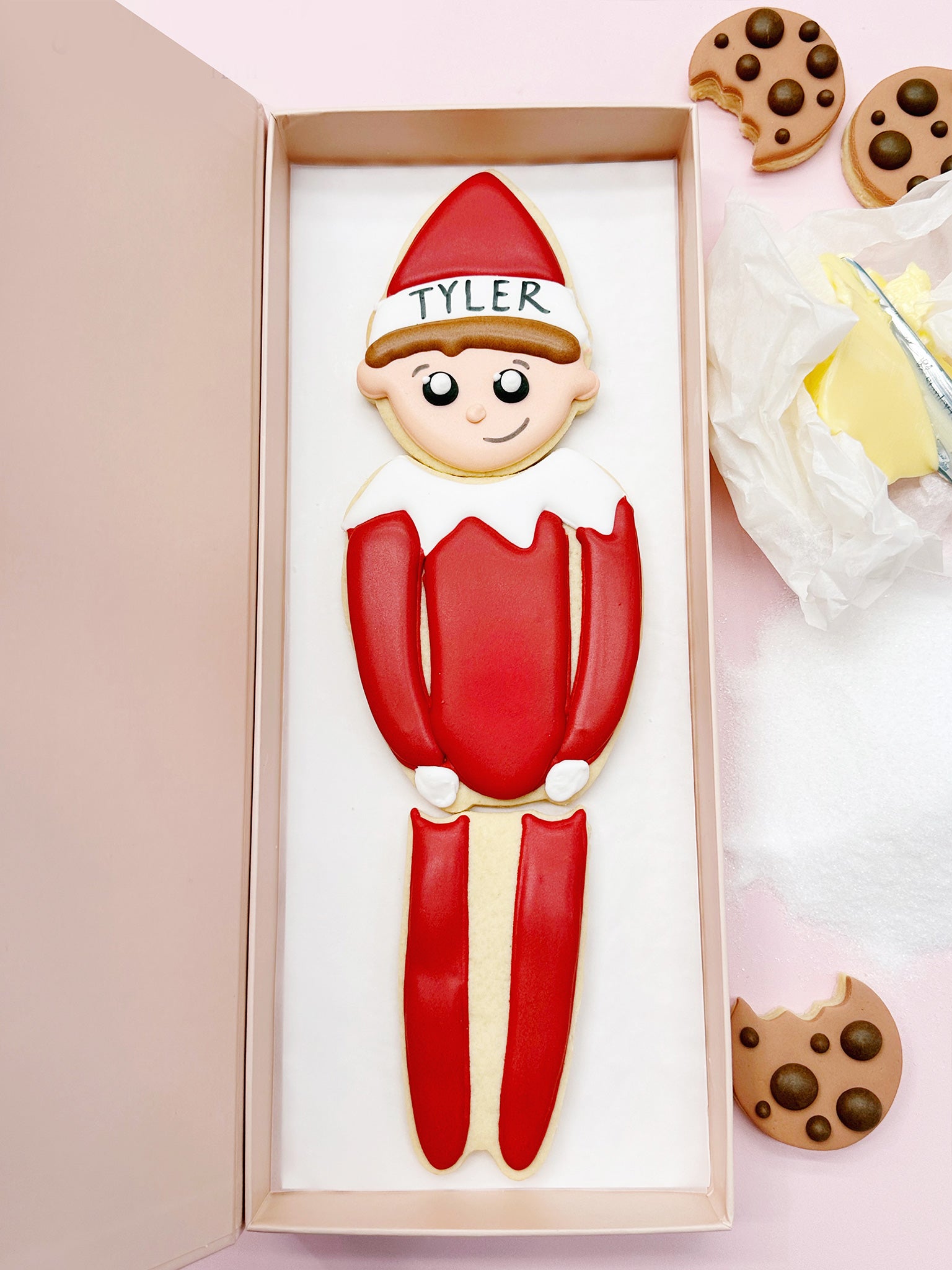 Festive Elf Cookie | Customisable Christmas Cookies for Family Fun