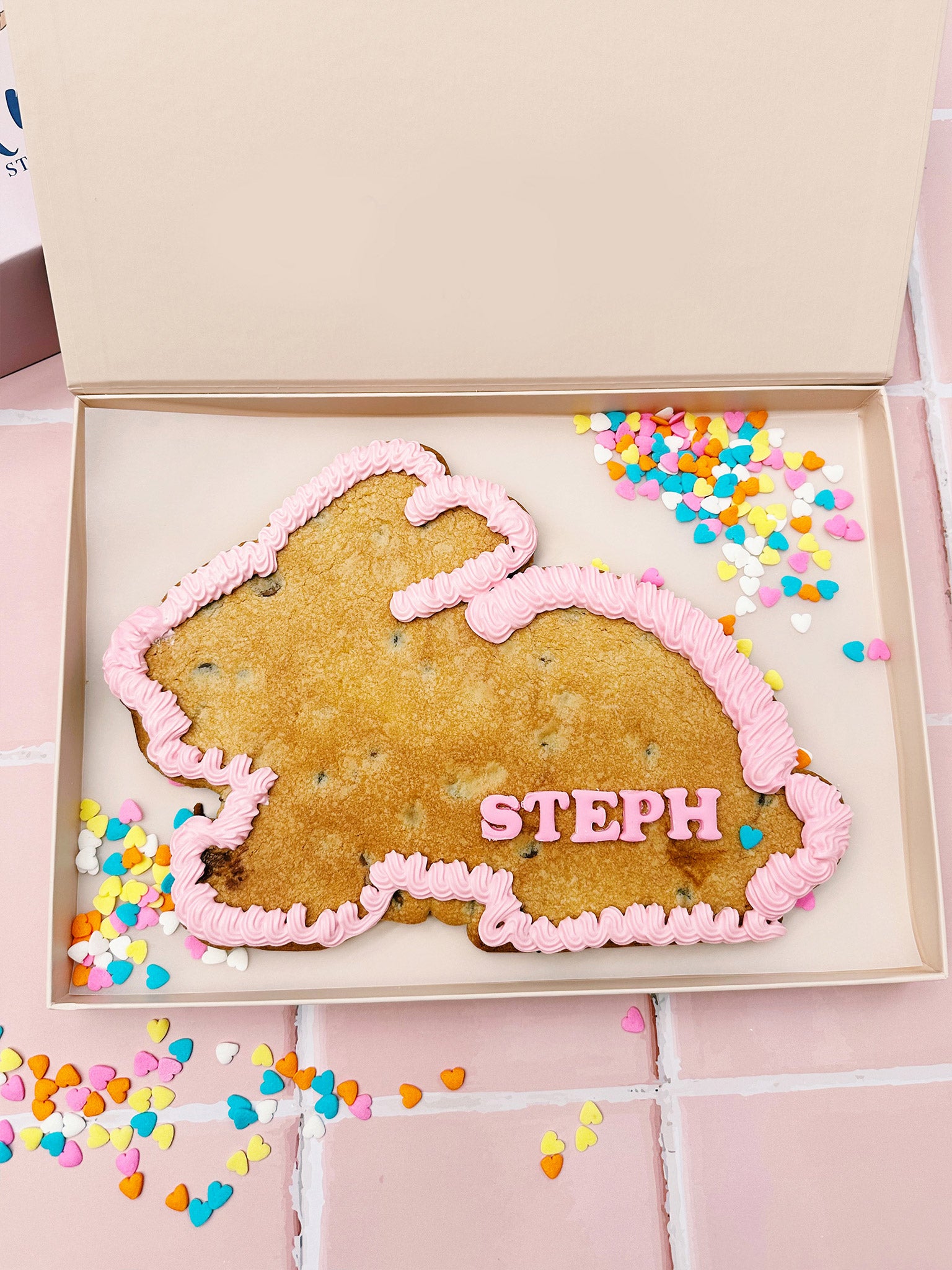 Giant Easter Bunny Cookie | Personalised Custom Cookies for Easter Gifts - Cookies in Melbourne Australia, Order Online with Sugar Rush by Steph