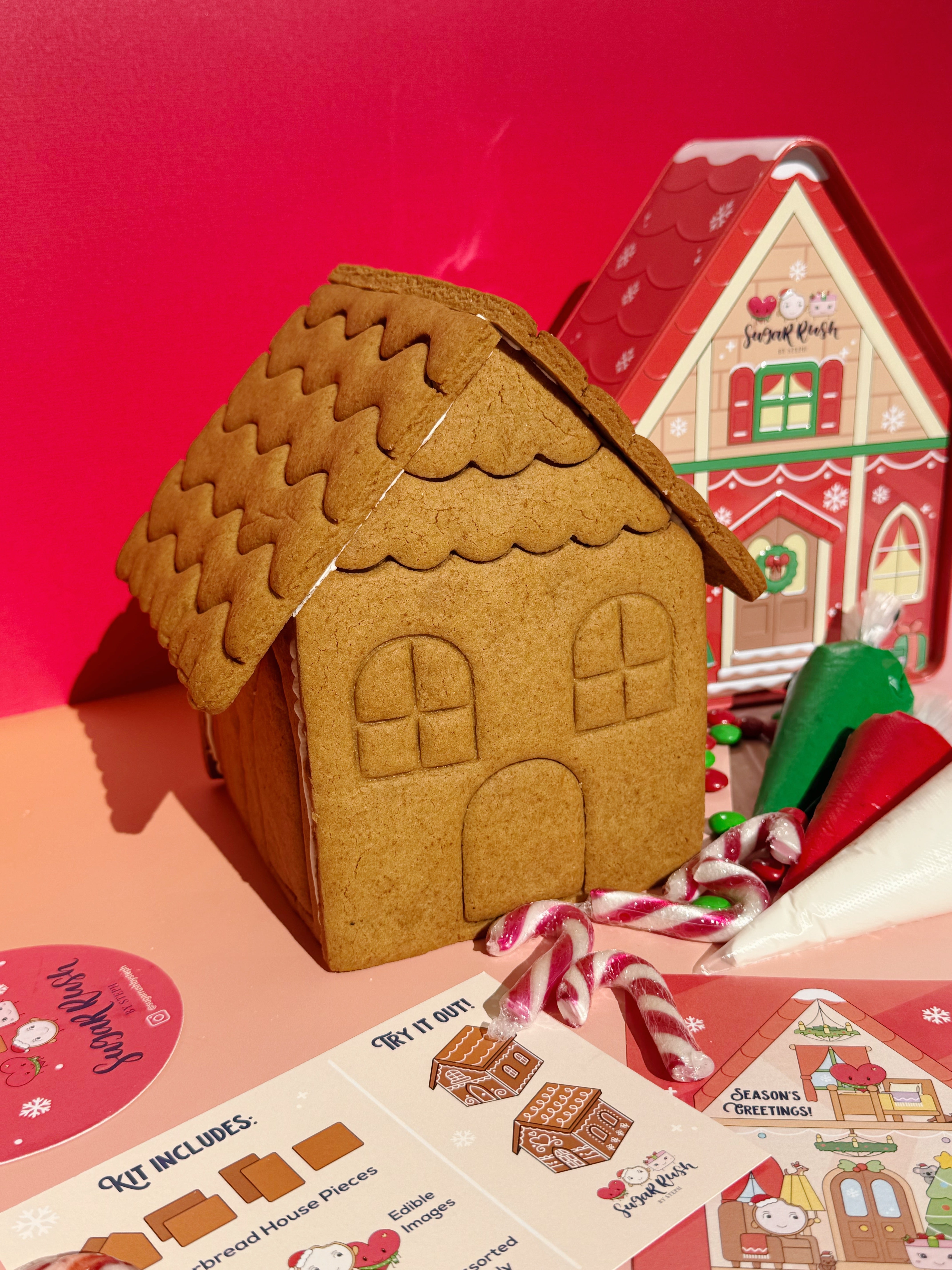 Gingerbread House DIY Cookie Tin | Fun Christmas Activity Gift for Family