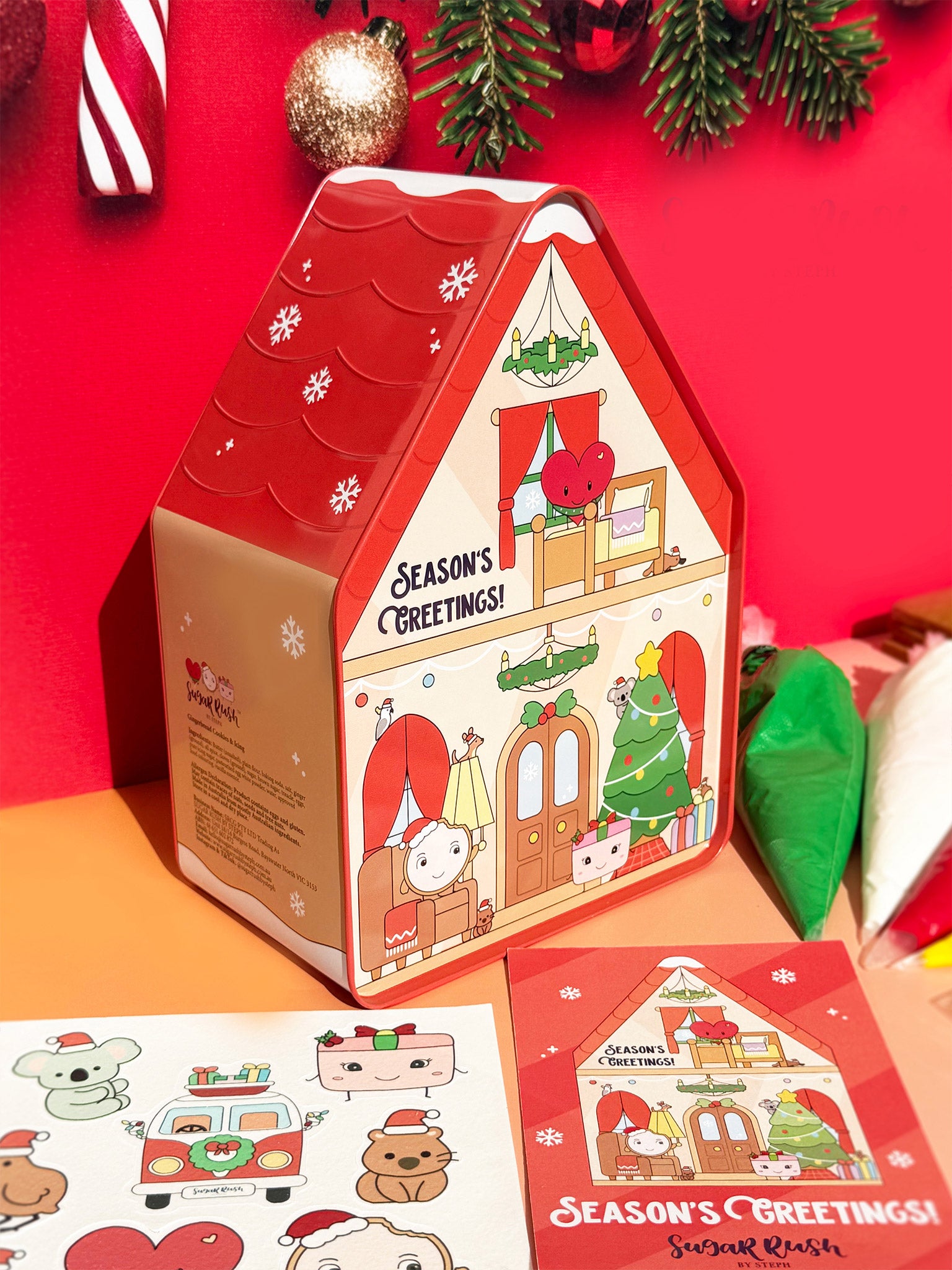 Gingerbread House DIY Cookie Tin | Fun Christmas Activity Gift for Family