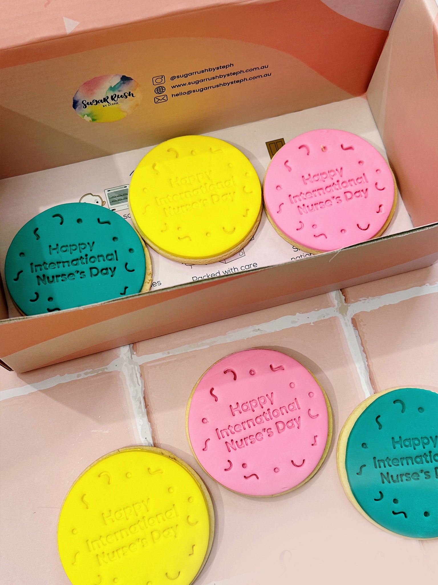 Happy International Nurses Day 2025 | Custom Cookie Gift Box For Healthcare Workers - Sugar Rush by Steph Cookies Australia