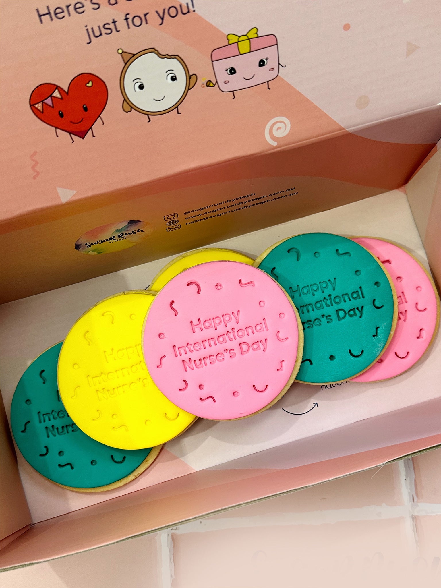 Happy International Nurses Day 2025 | Custom Cookie Gift Box For Healthcare Workers - Sugar Rush by Steph Cookies Australia
