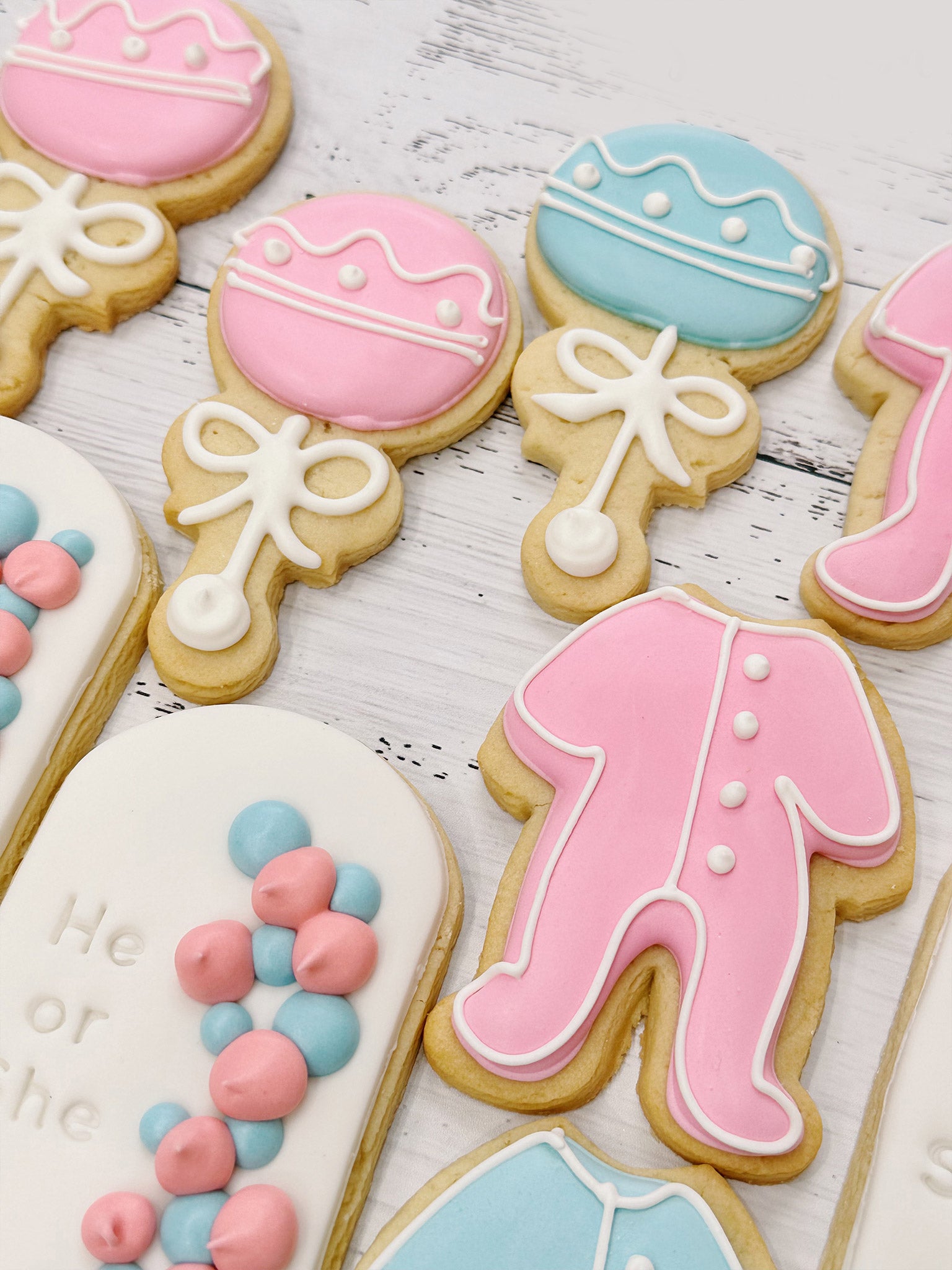He Or She? | Cute Custom Gender Reveal Baby Shower Cookies