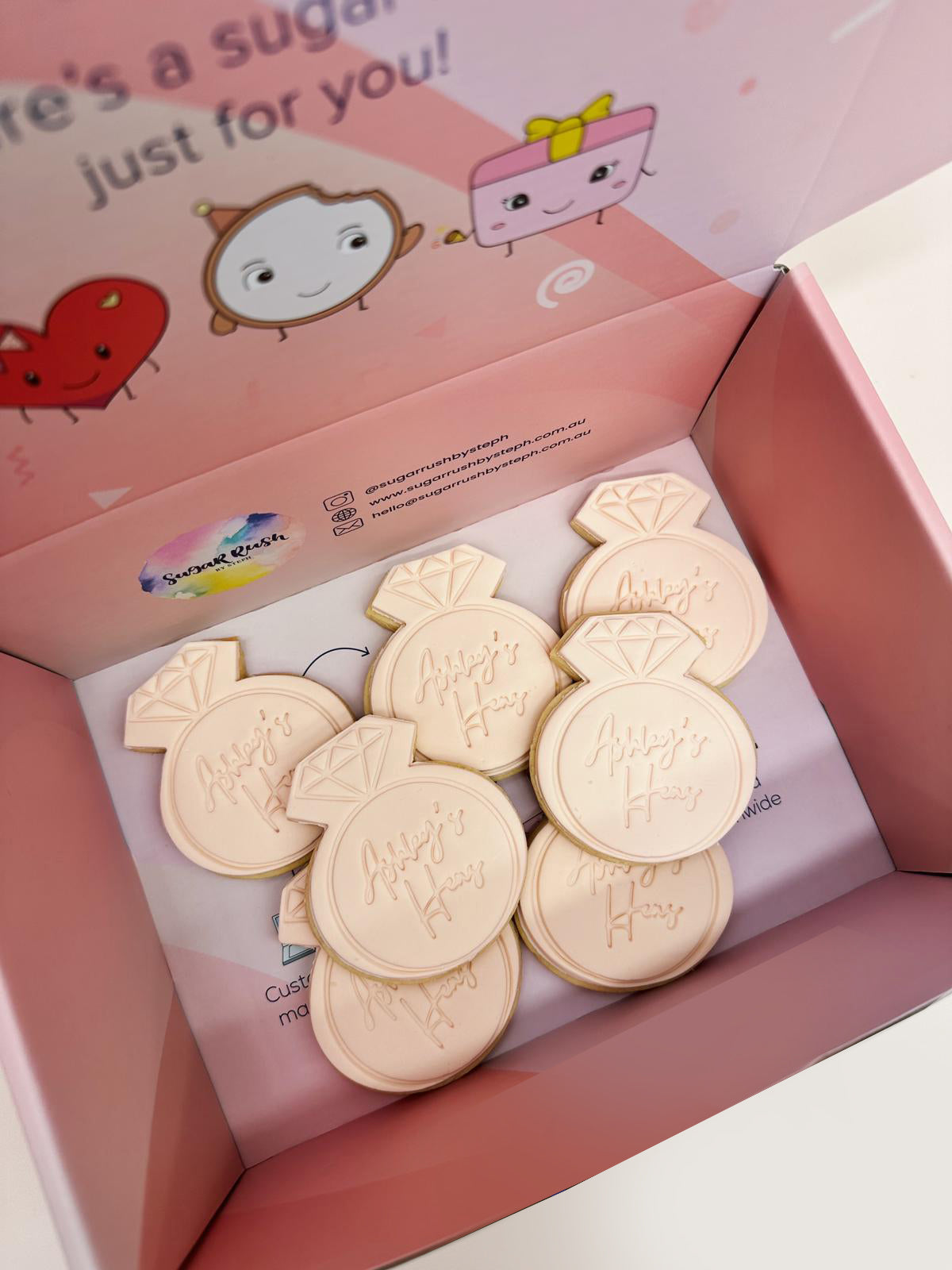 Put A Ring On It! | Customised Cookies for Engagement Parties - Sugar Rush by Steph