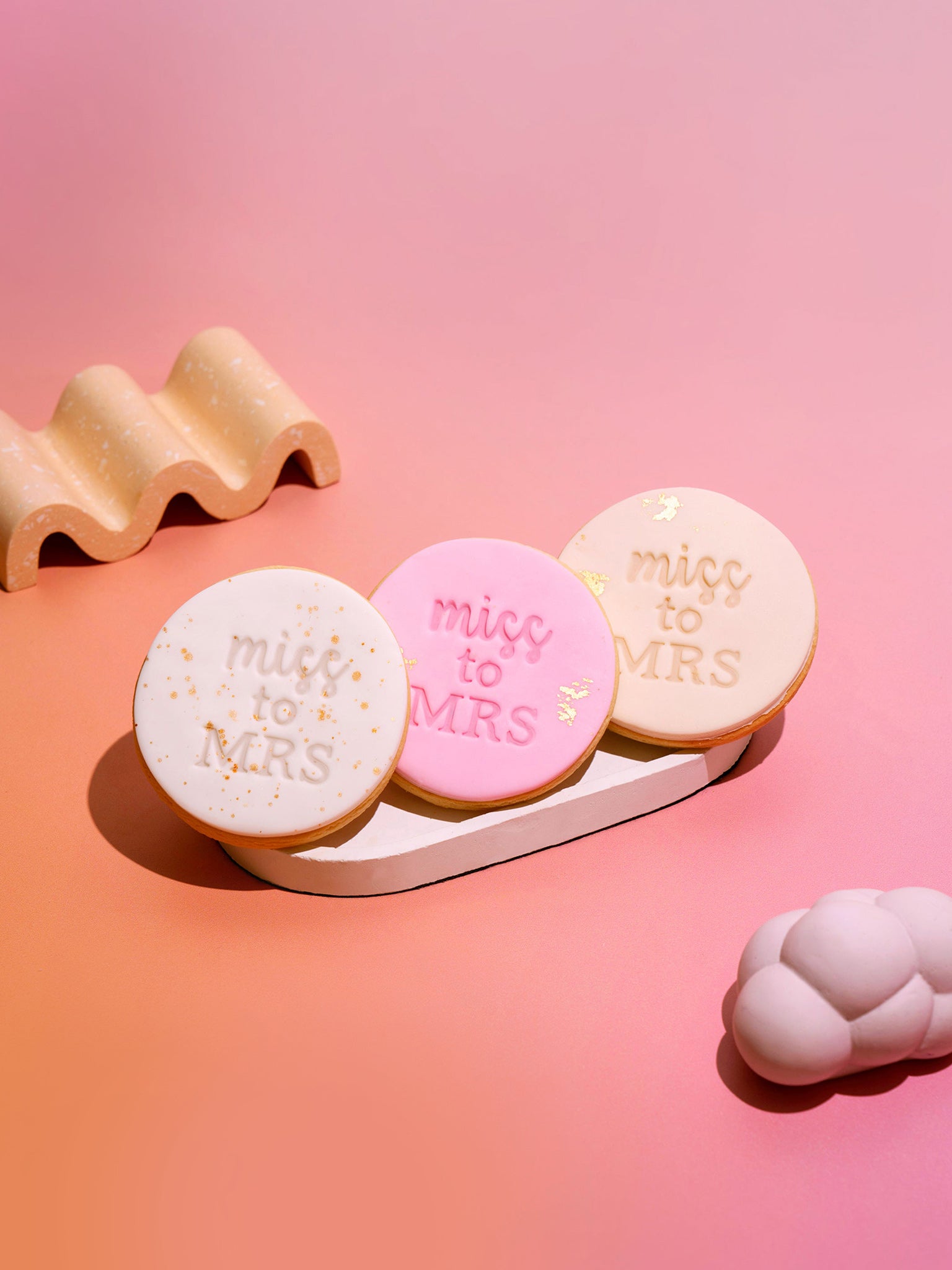 Miss To Mrs Cookies | Custom Wedding Favours For Bridal Parties - Sugar Rush by Steph Personalised Marriage Cookie Box Delivery Online