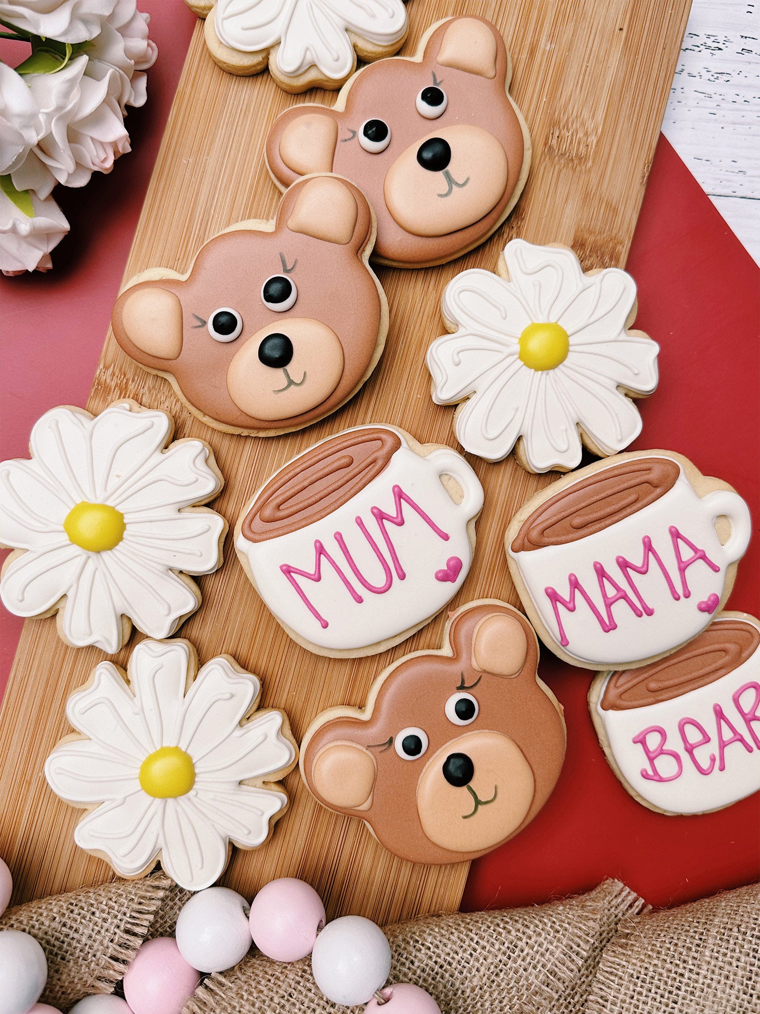 Sweet Mumma Bear | Cute Mother's Day Personalised Cookie Box - Sugar Rush by Steph Cookie Delivery Australia