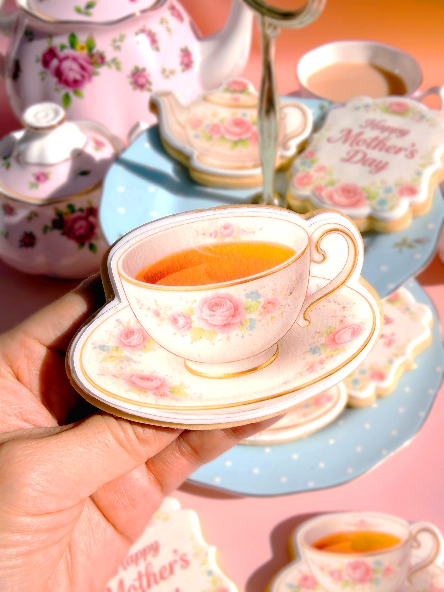 Mother's Day Tea & Biscuits Set | Best Mother's Day Cookie Box In Australia - Sugar Rush by Steph Printed Image Cookie Gift Set For Mum