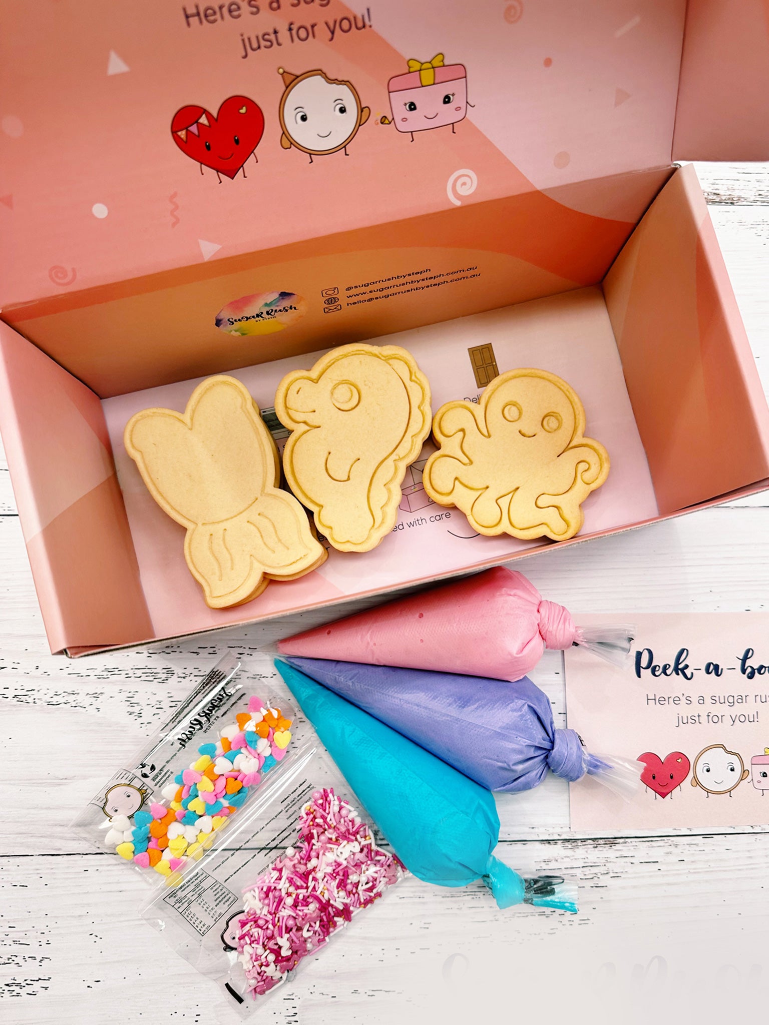 Deep Sea Wonders | Custom DIY Cookie Activity Kit for Family and Kids - Sugar Rush by Steph