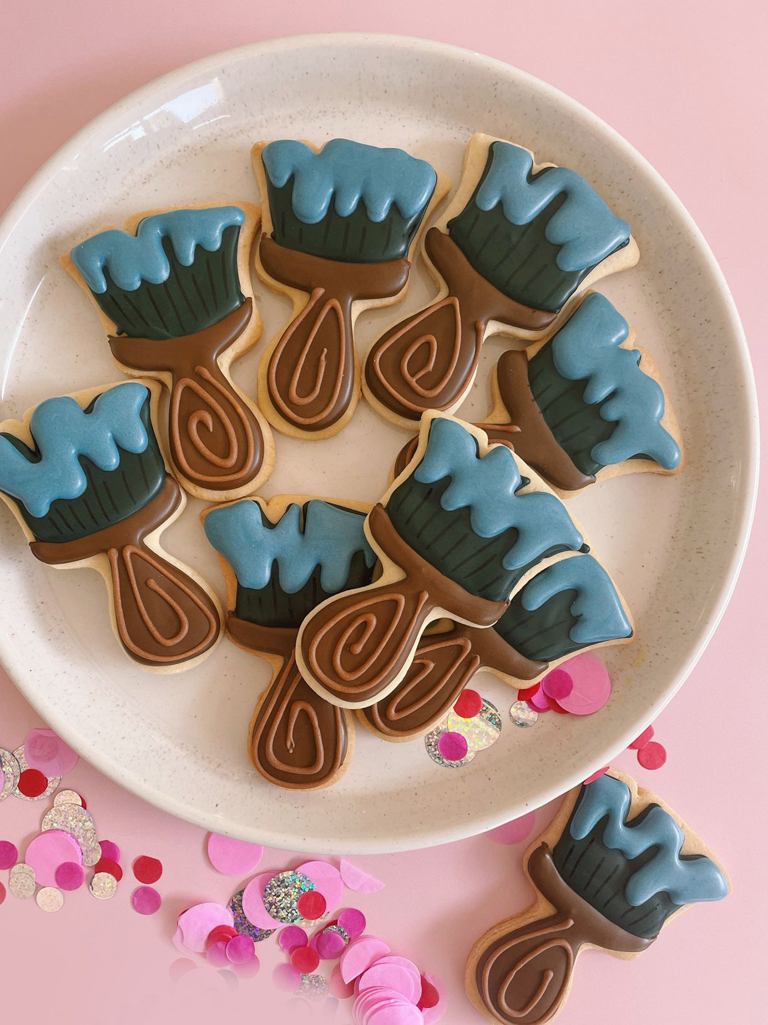 Brush It Off Paintbrush Art Creative Cookies - Sugar Rush by Steph