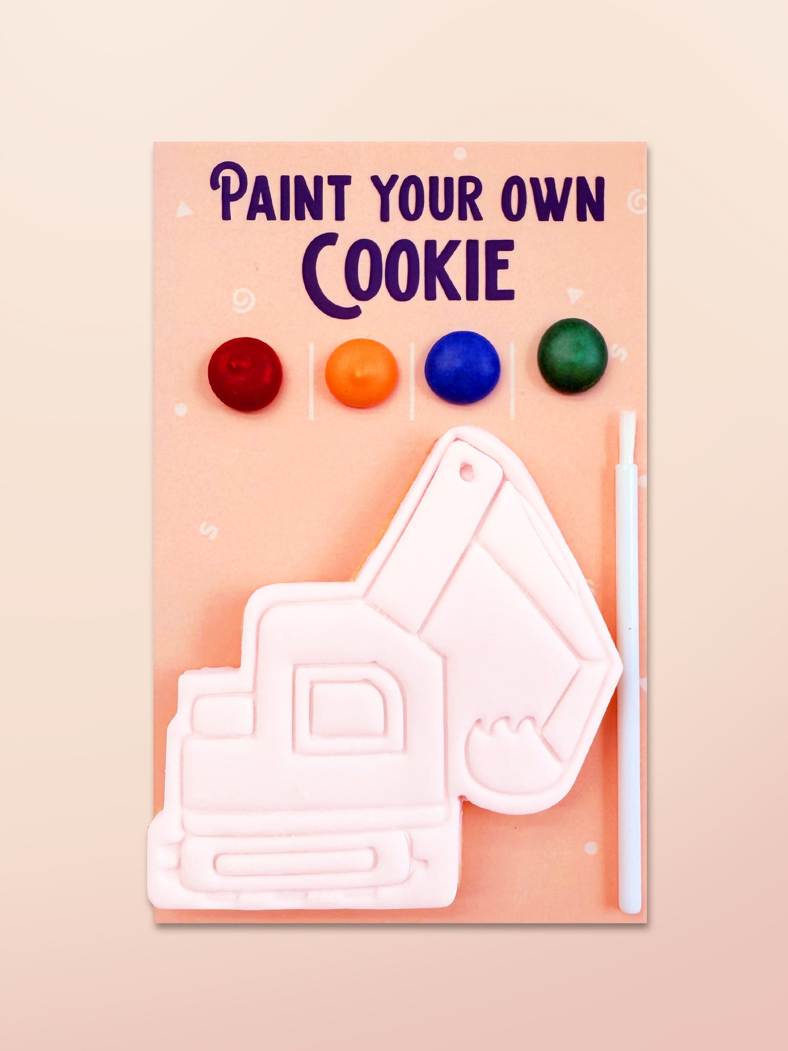 Paint Your Own Construction Cookies | DIY Cookies Box for School Holidays