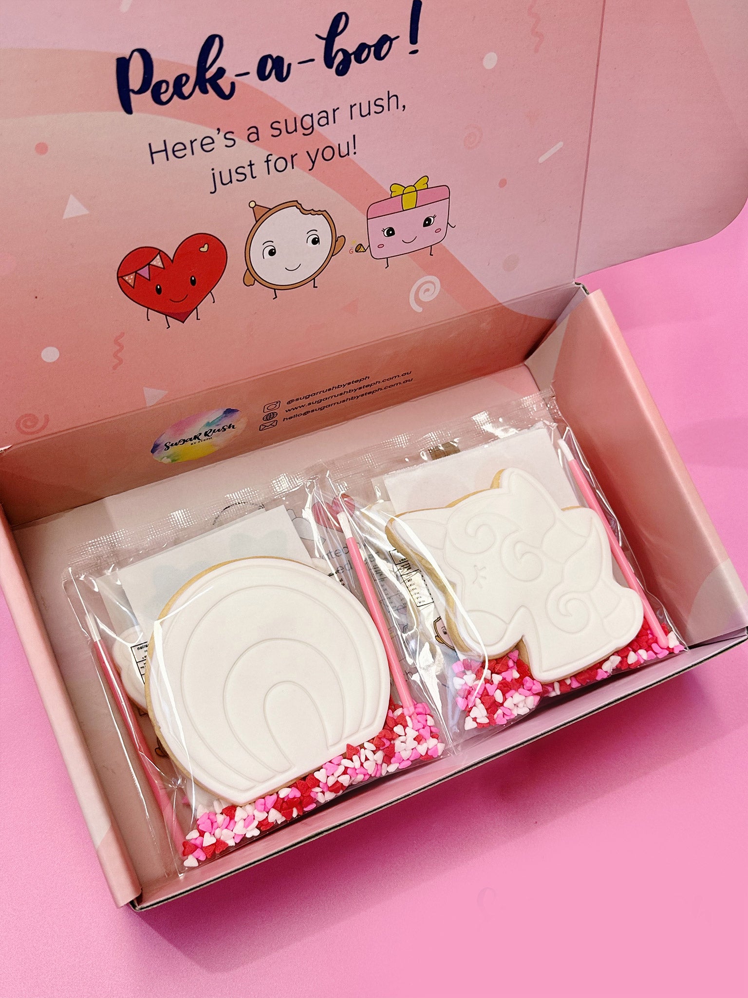 Paint Your Own Unicorn Cookies | Princess Cookies For Birthdays - Sugar Rush by Steph Cookie Box Australia Delivery