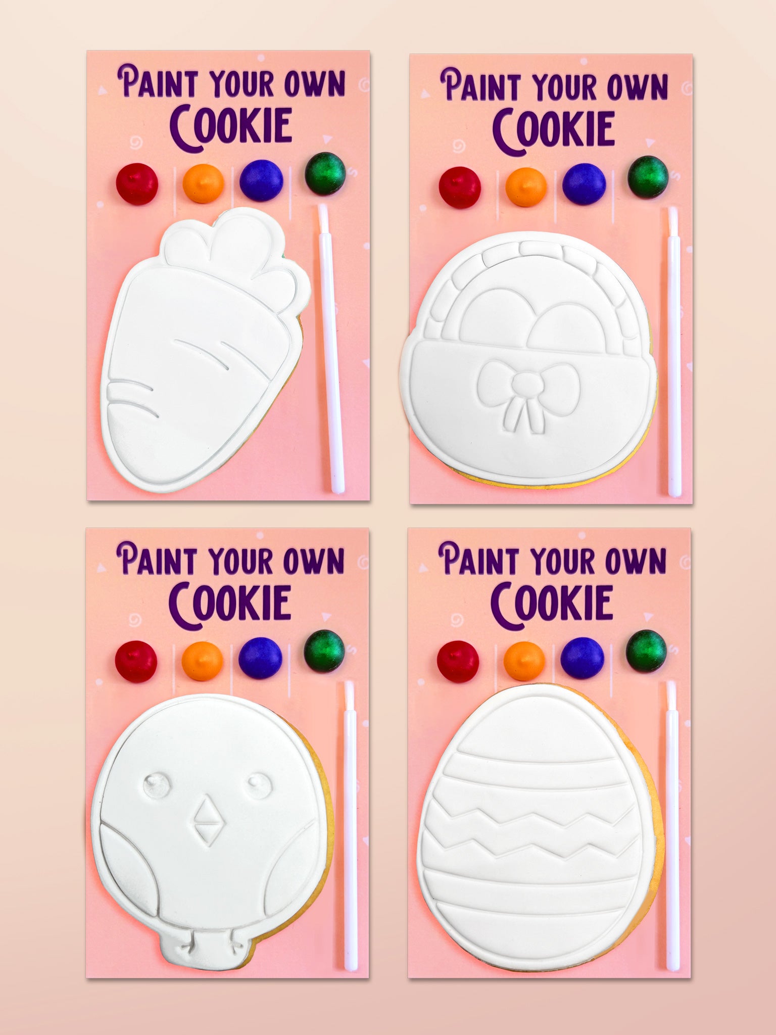 Paint Your Own Easter Cookies | Cookie Decorating Box for Kids - Order Online Sugar Rush by Steph, Cookies in Australia Melbourne