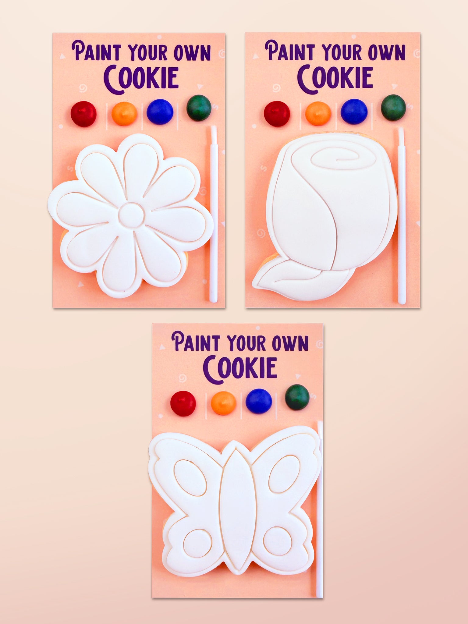 Paint Your Own Flower Cookies | Cookie Decorating Set For Parties - Sugar Rush by Steph Cookie Box Delivery Australia