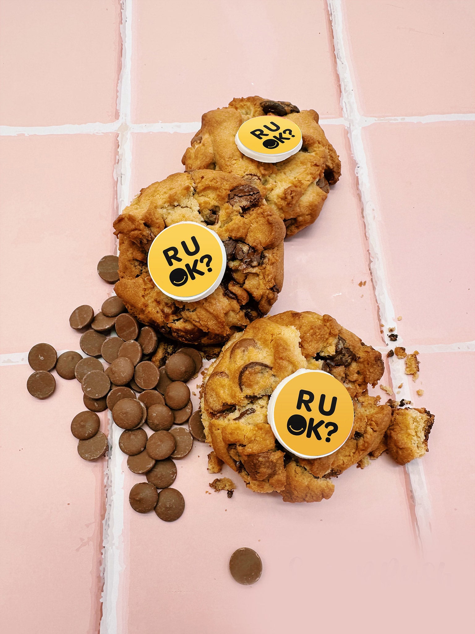 R U OK? Day Chunky Cookies | Corporate Loaded Cookies As Mental Health Gifts | Sugar Rush by Steph Custom Chunky Cookie Delivery Box Australia