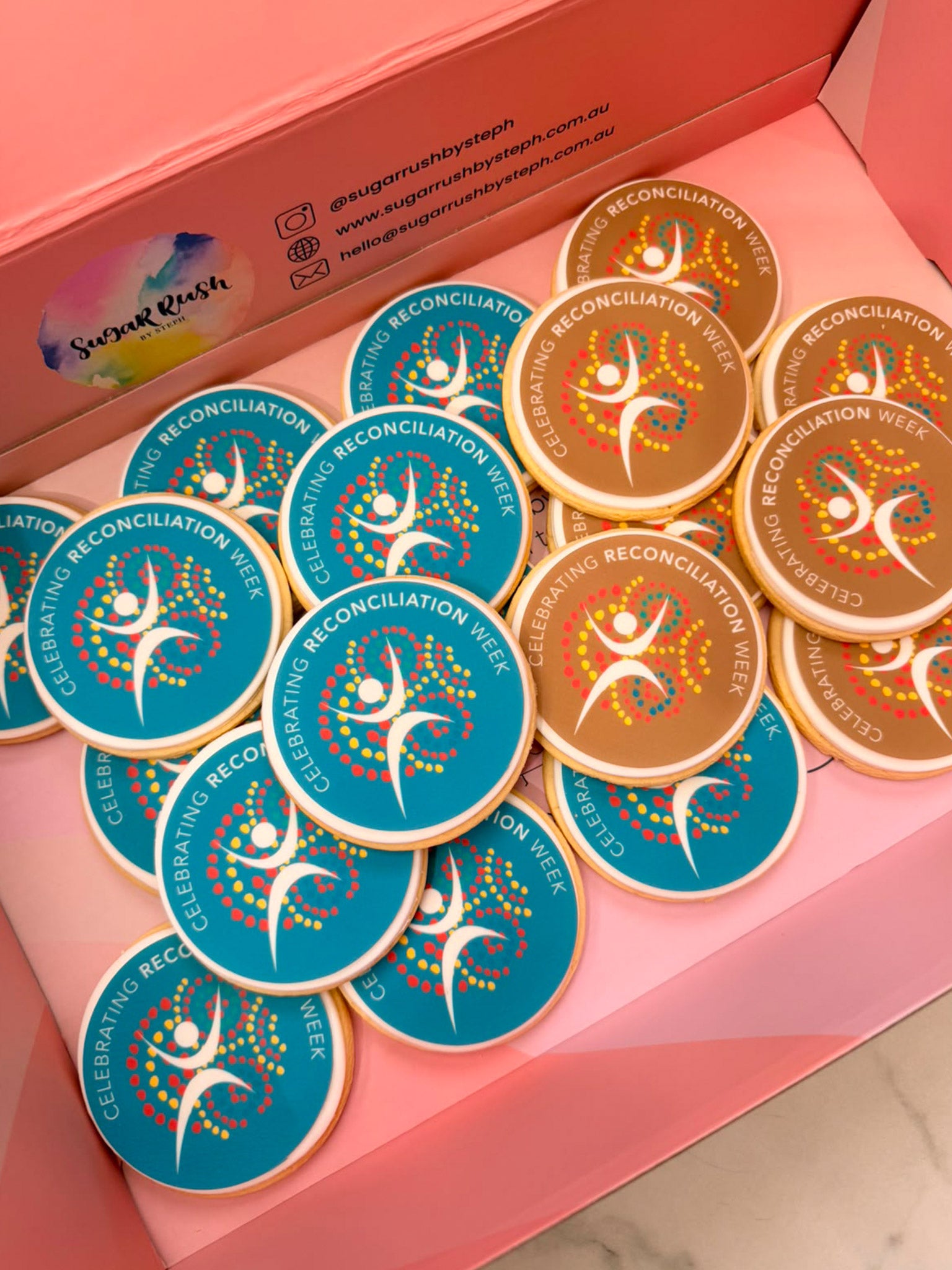 NAIDOC Week Cookies 2025 | Native Australian Aborigines Celebration Cookies - Sugar Rush by Steph Online Cookies Box Australia Delivery 