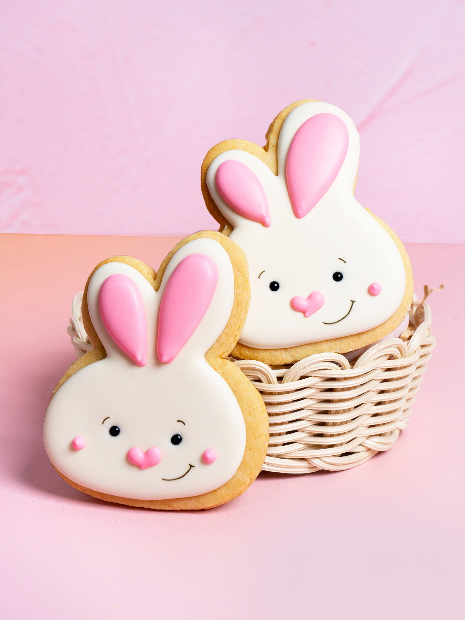 Happy Rabbits | Decorated Royal Icing Easter Bunny Cookies - Sugar Rush by Steph