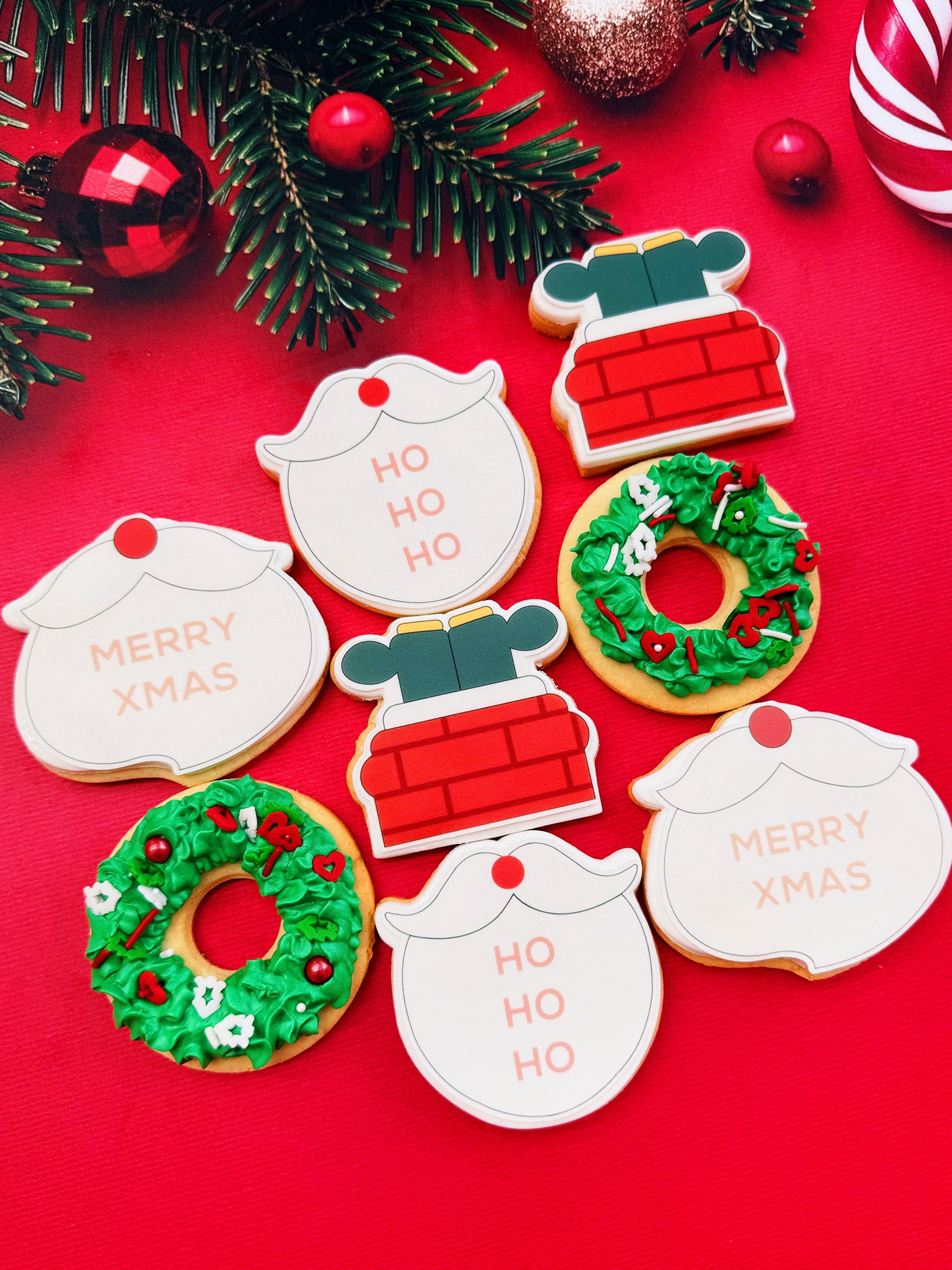 Silly Santa | Fun Royal Icing Christmas Sugar Cookies - Sugar Rush by Steph Xmas Cookie Box Delivery Australia-wide